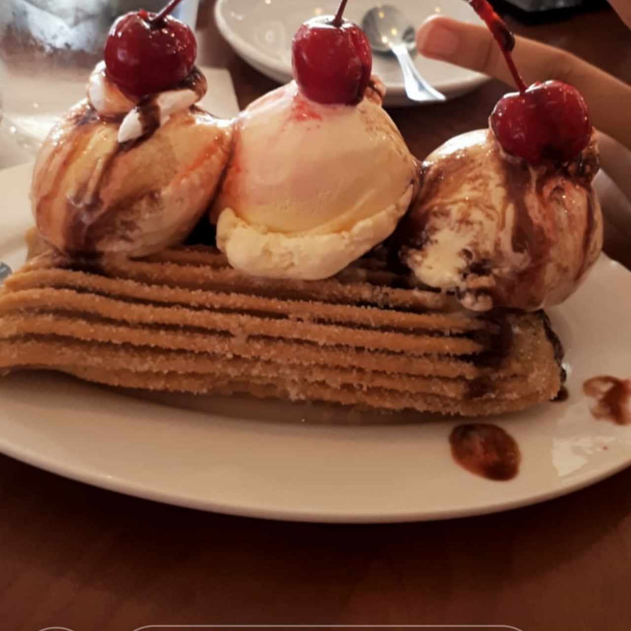 churros con helado