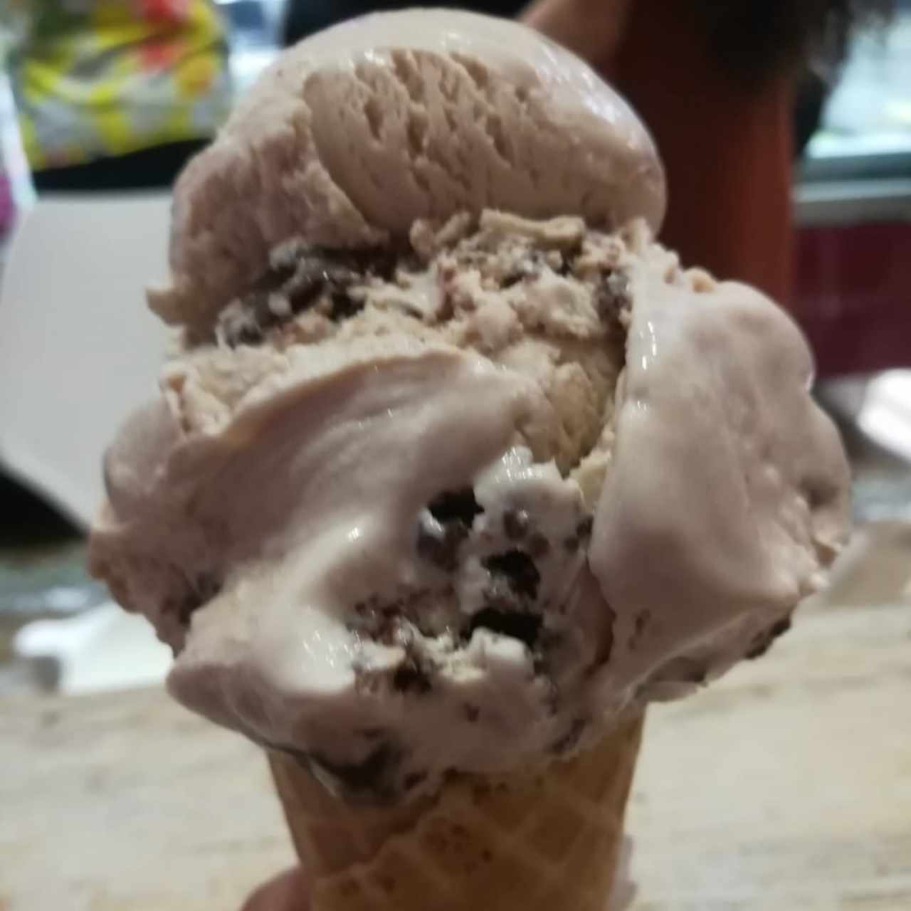 helado de brownie