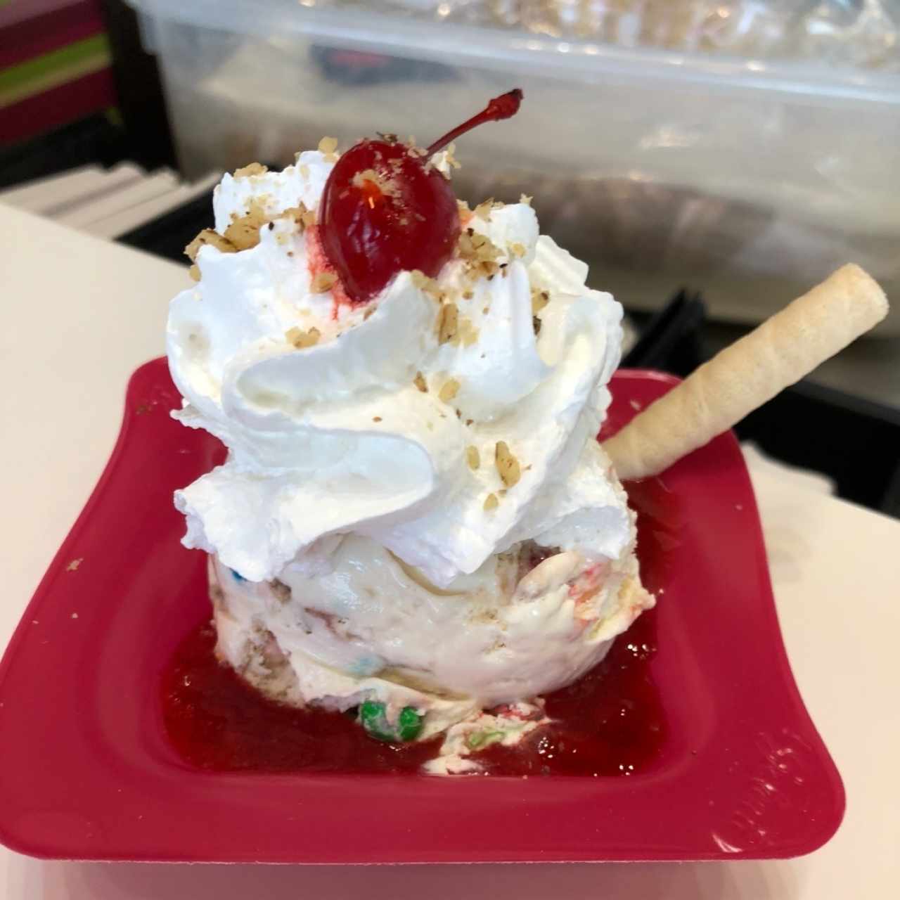 sundae de fresa