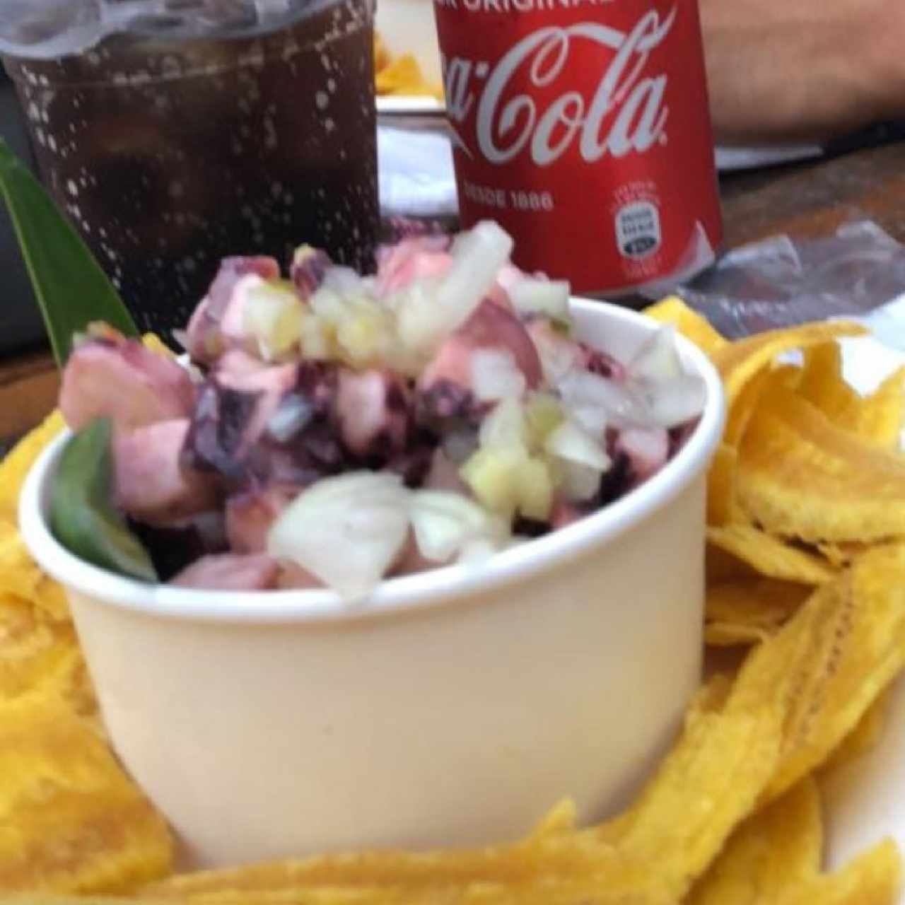 ceviche de pulpo en salsa de maracuya