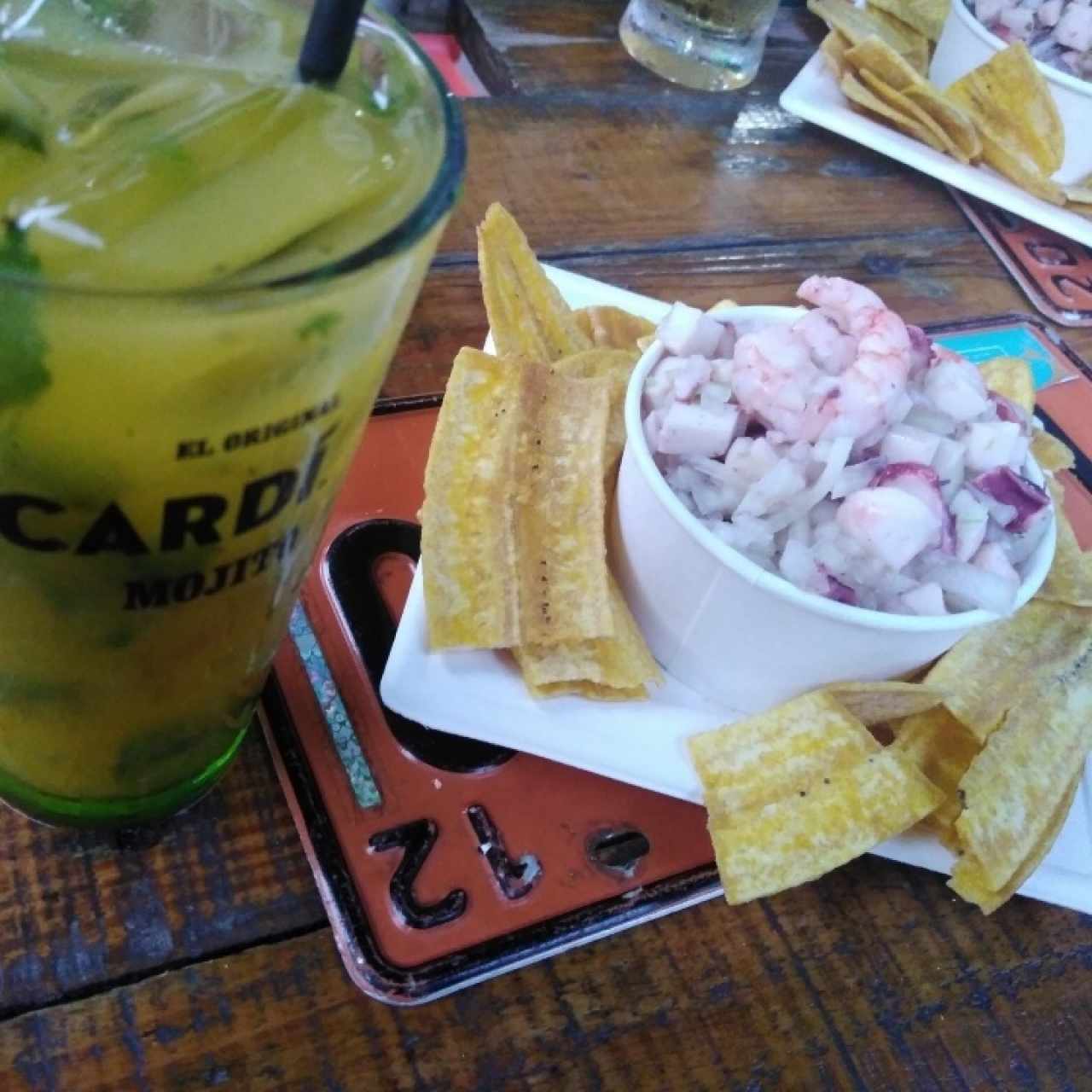 Ceviche de Combinación, Mojito de mango.