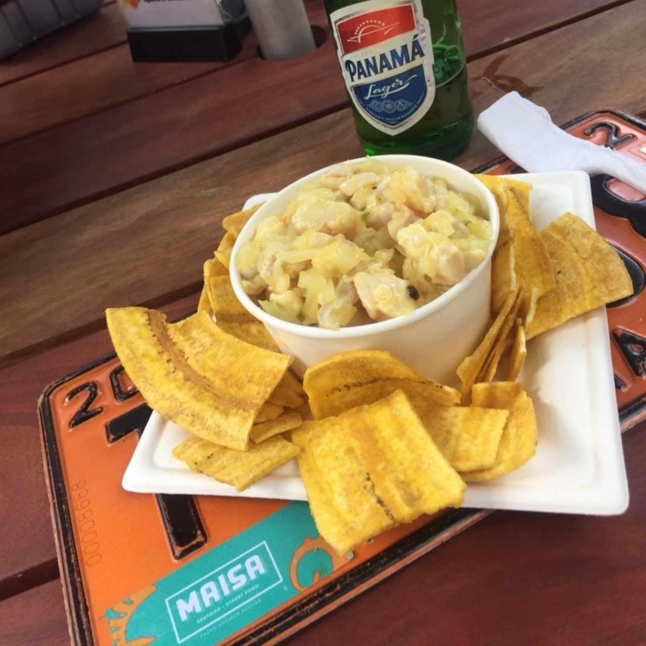 Ceviche de corvina en salsa de maracuya