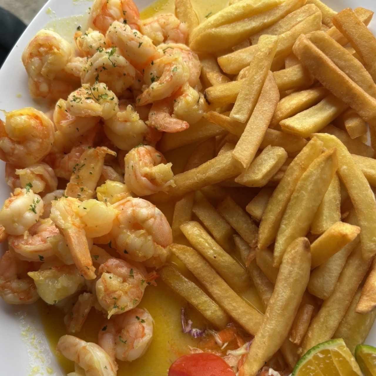 Mariscos - Camarones en Mantequilla