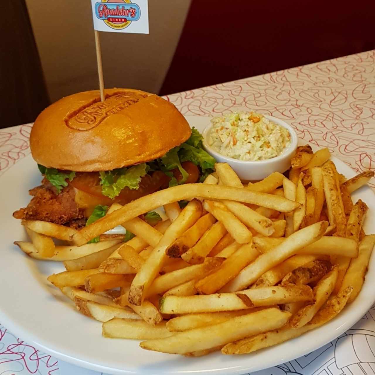 Hamburguesa de Pollo apanado