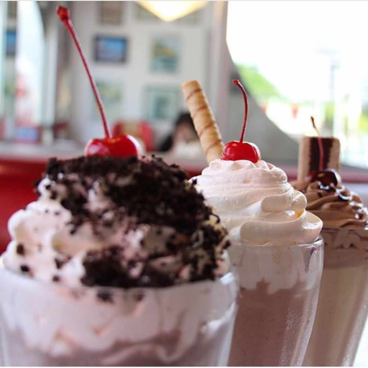 Milkshakes de oreo, chocolate y café