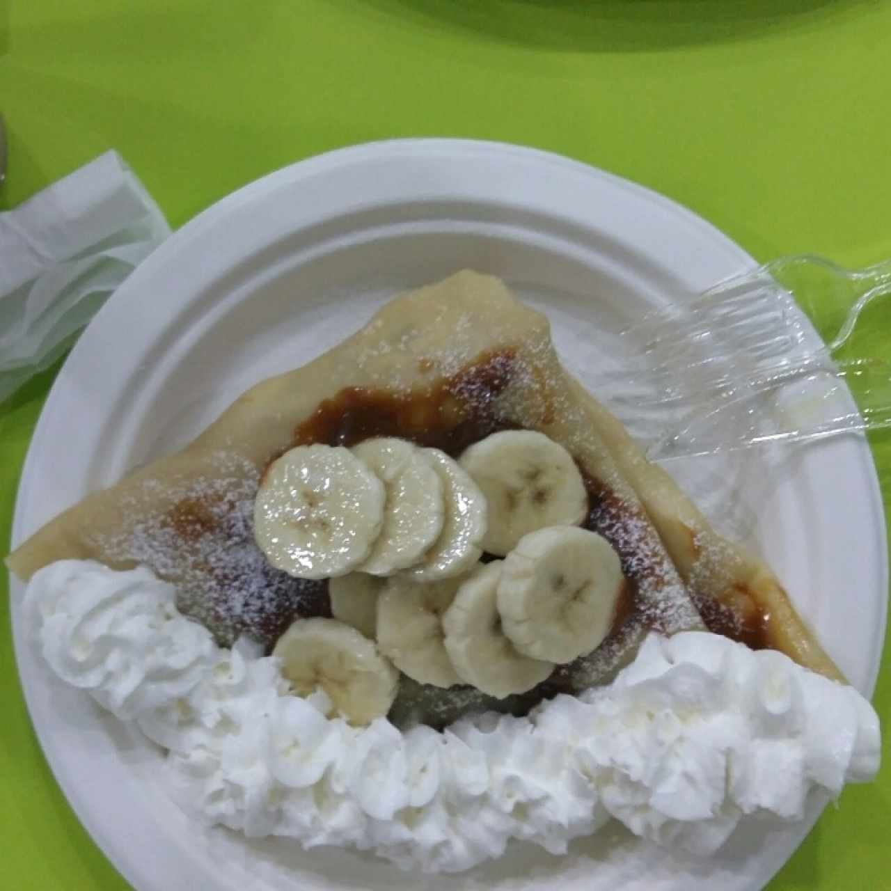 crepe de banana y dulce de leche