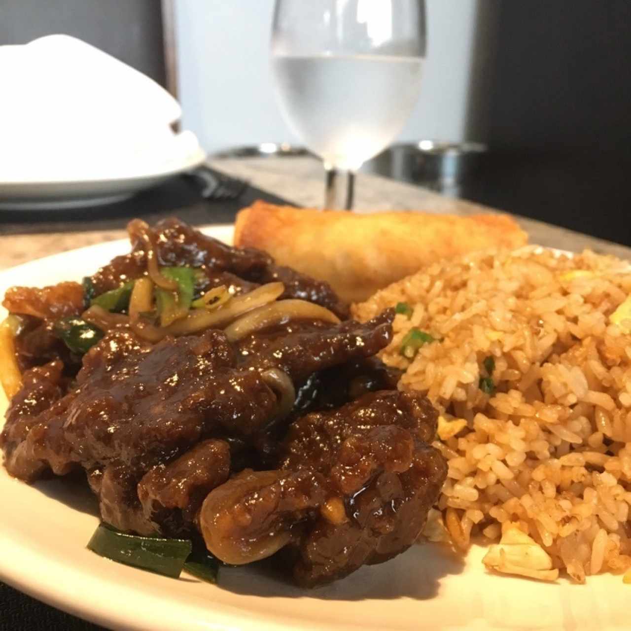 mongolian beef del menú del día