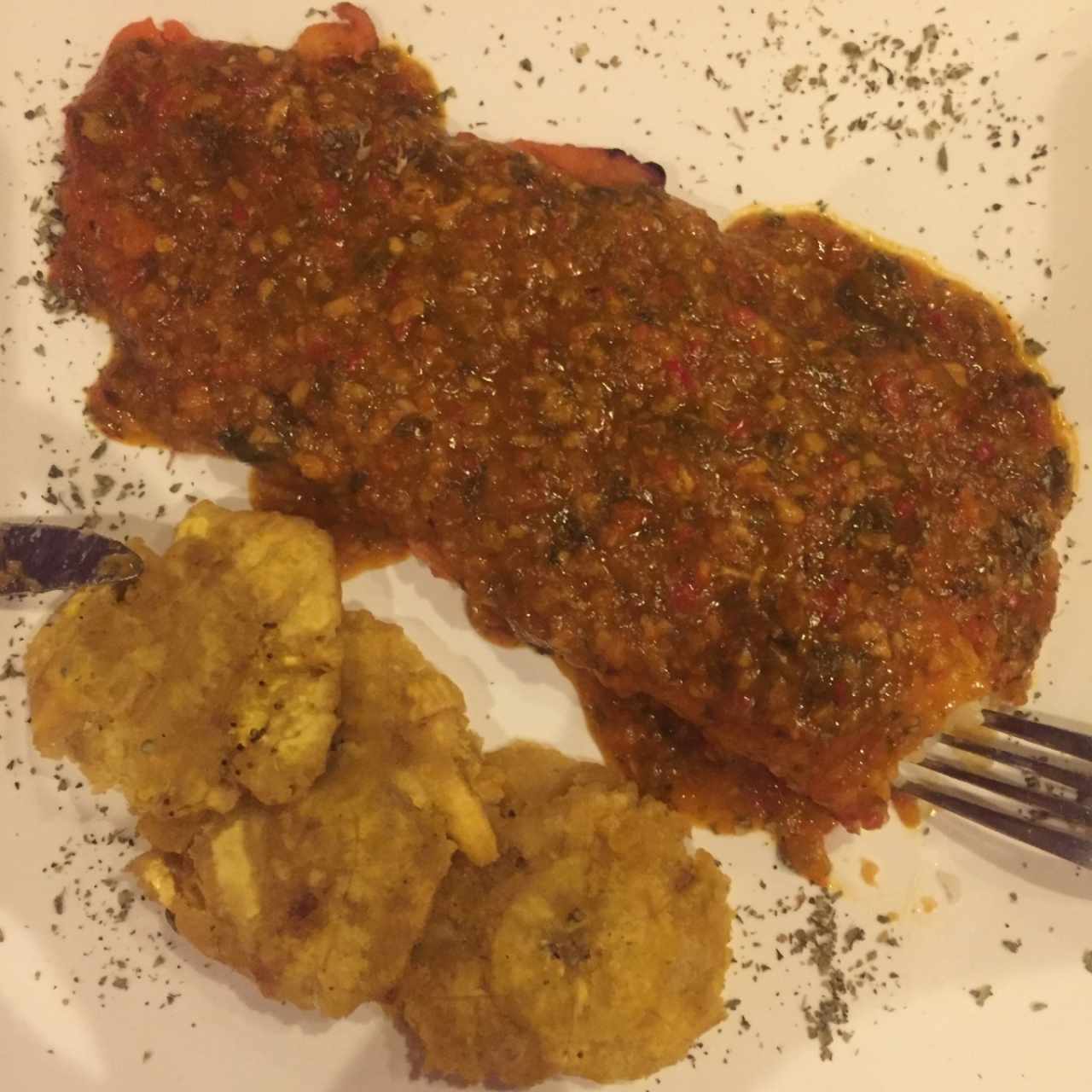 Filete de Corvina al ajillo