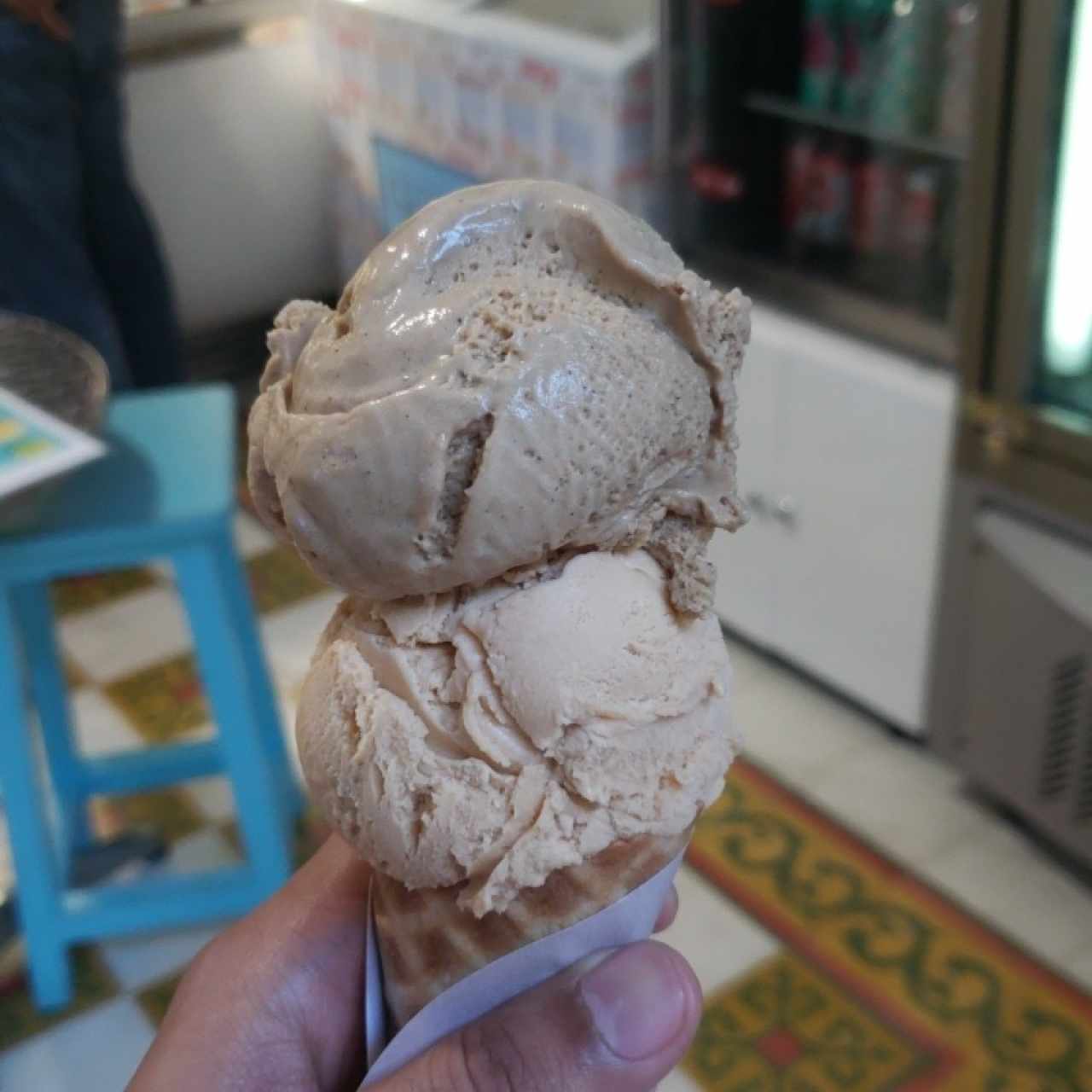 helado de dulce de leche y café