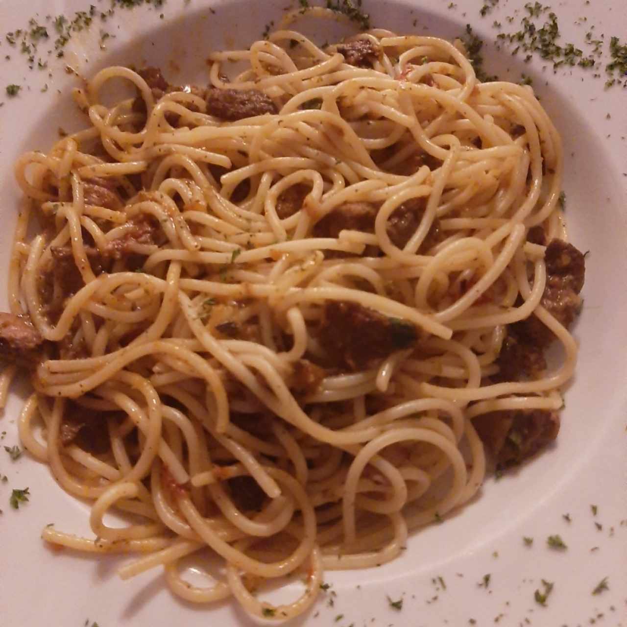 pasta con cordero