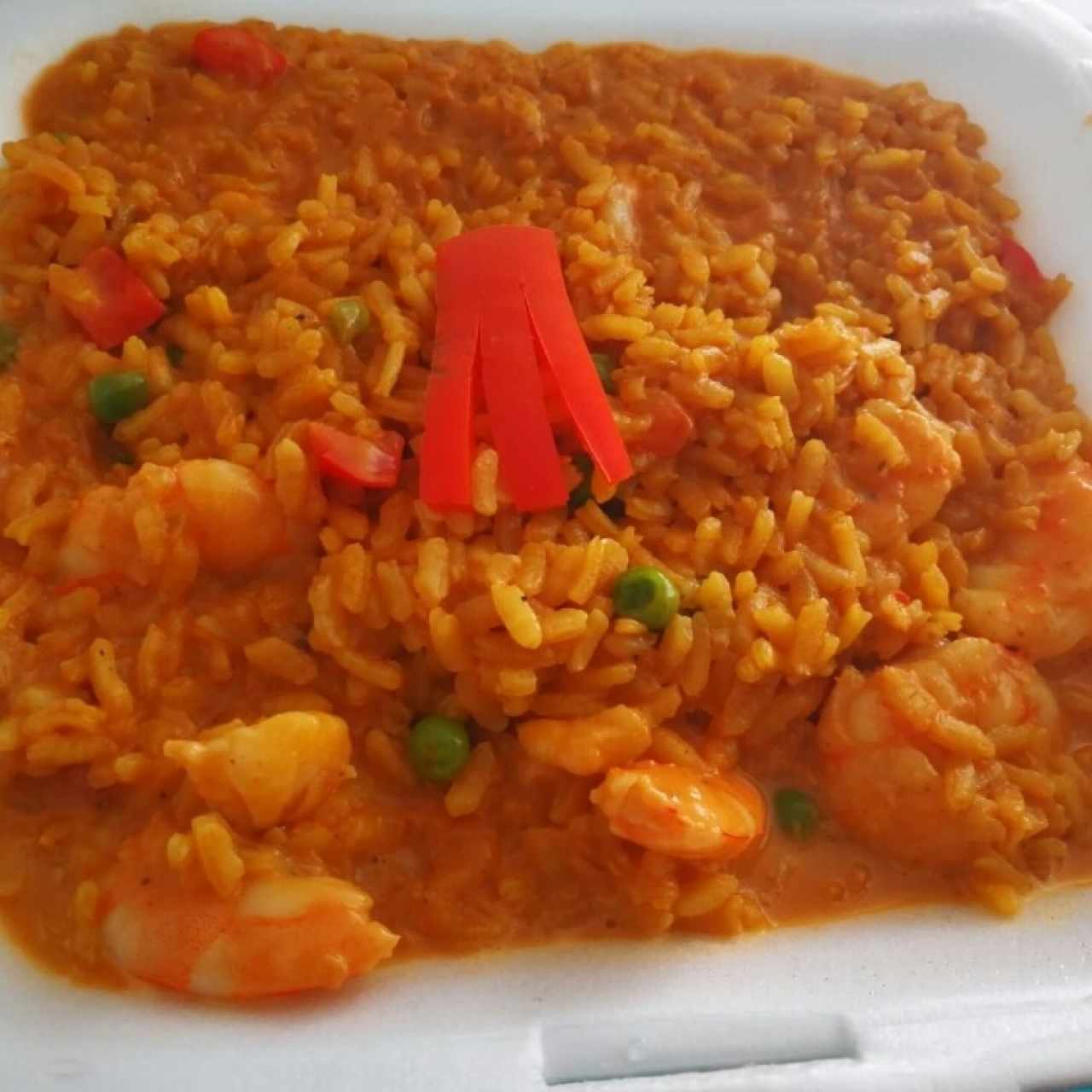 Risoto de camarones