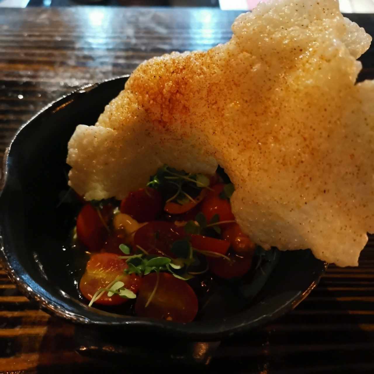 Ensalada de tomates nixtamalizados 