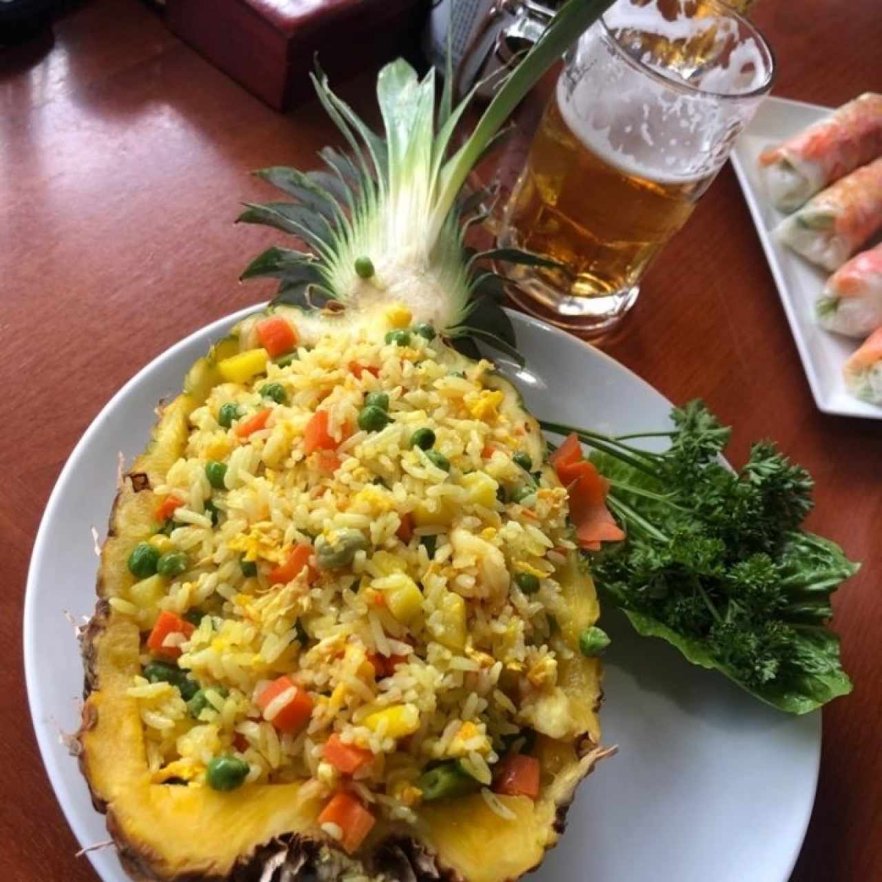 arroz frito con piña