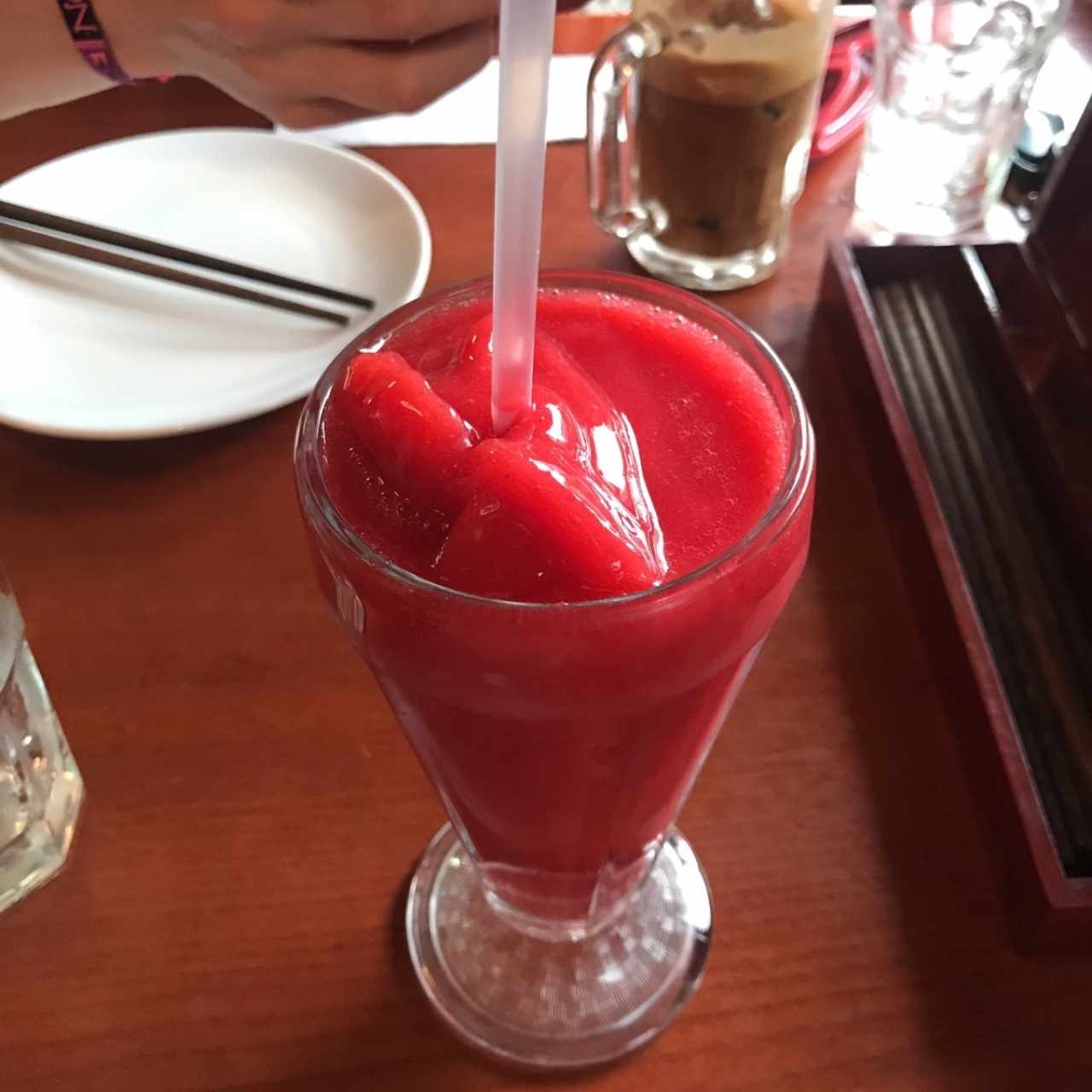 Batido de fresa. 