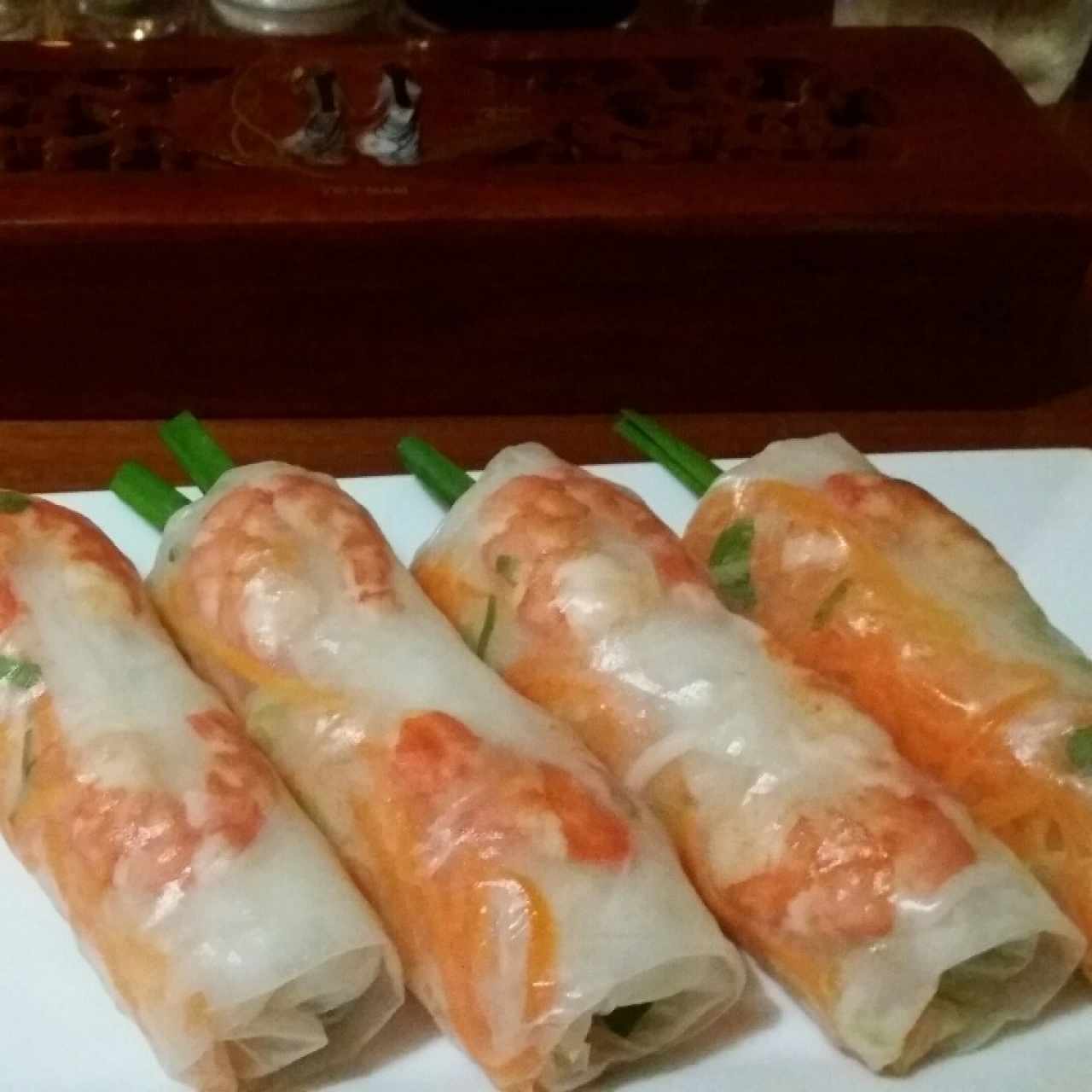 rollitos de camaron