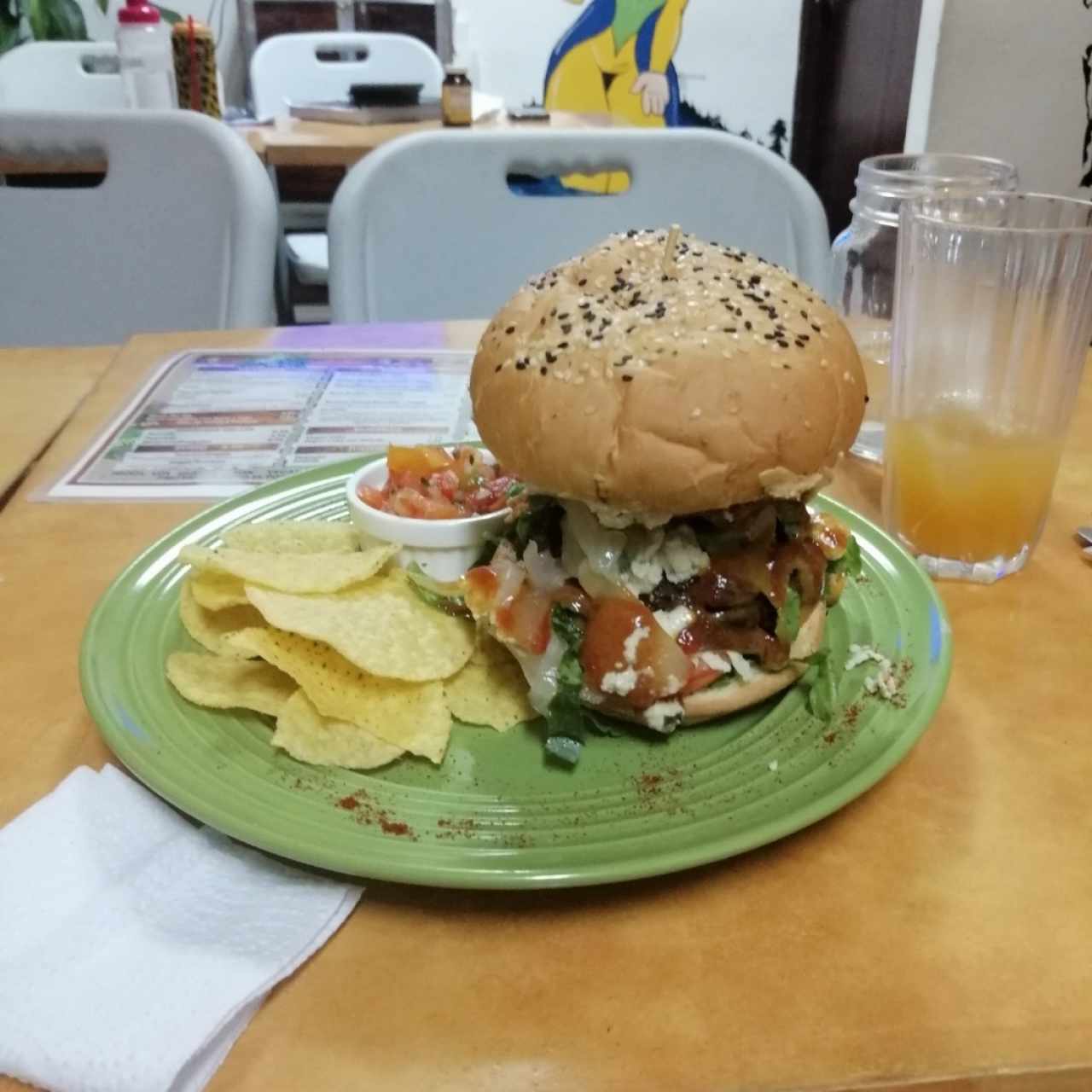 hamburguesa vegana doble lenteja 