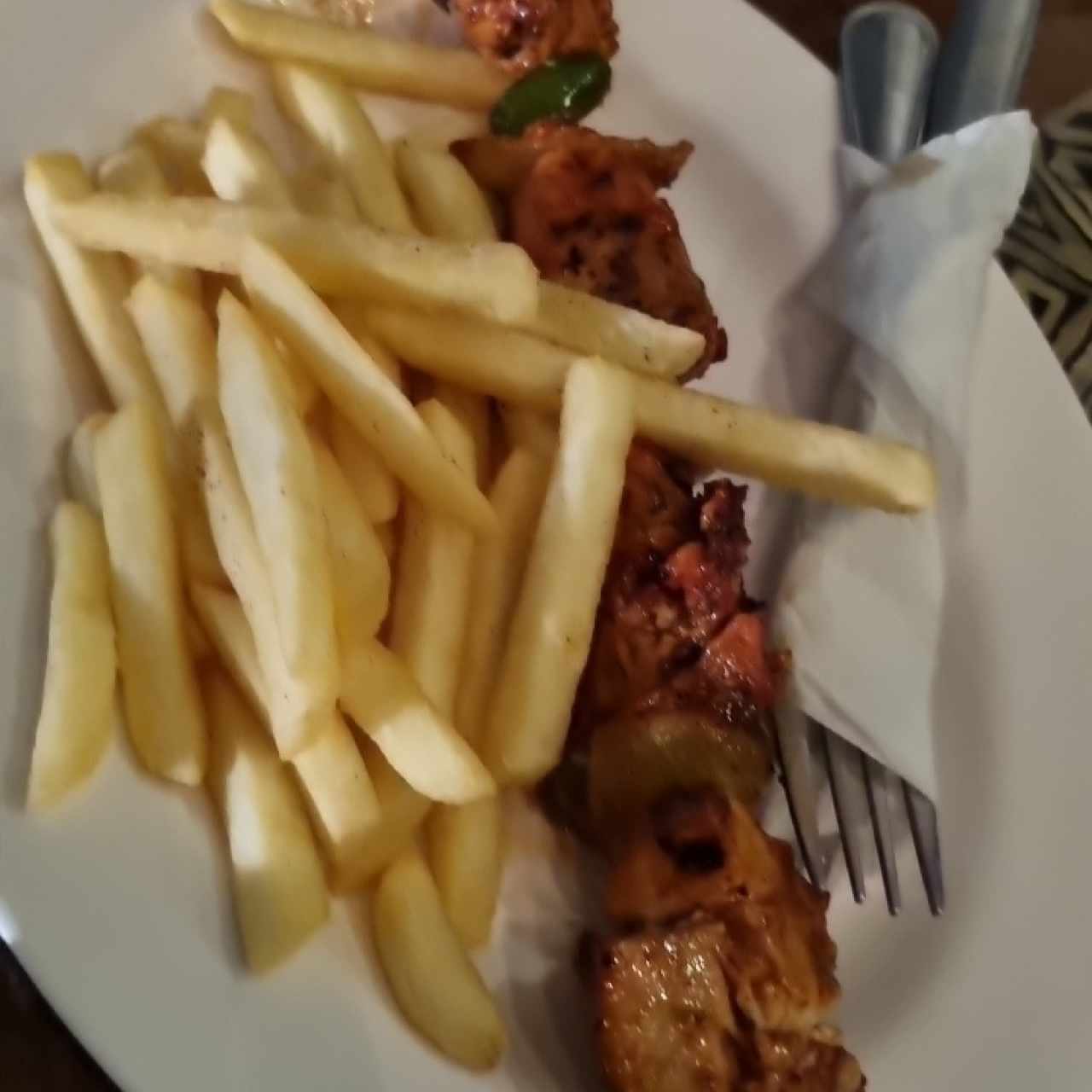 brocheta de pollo