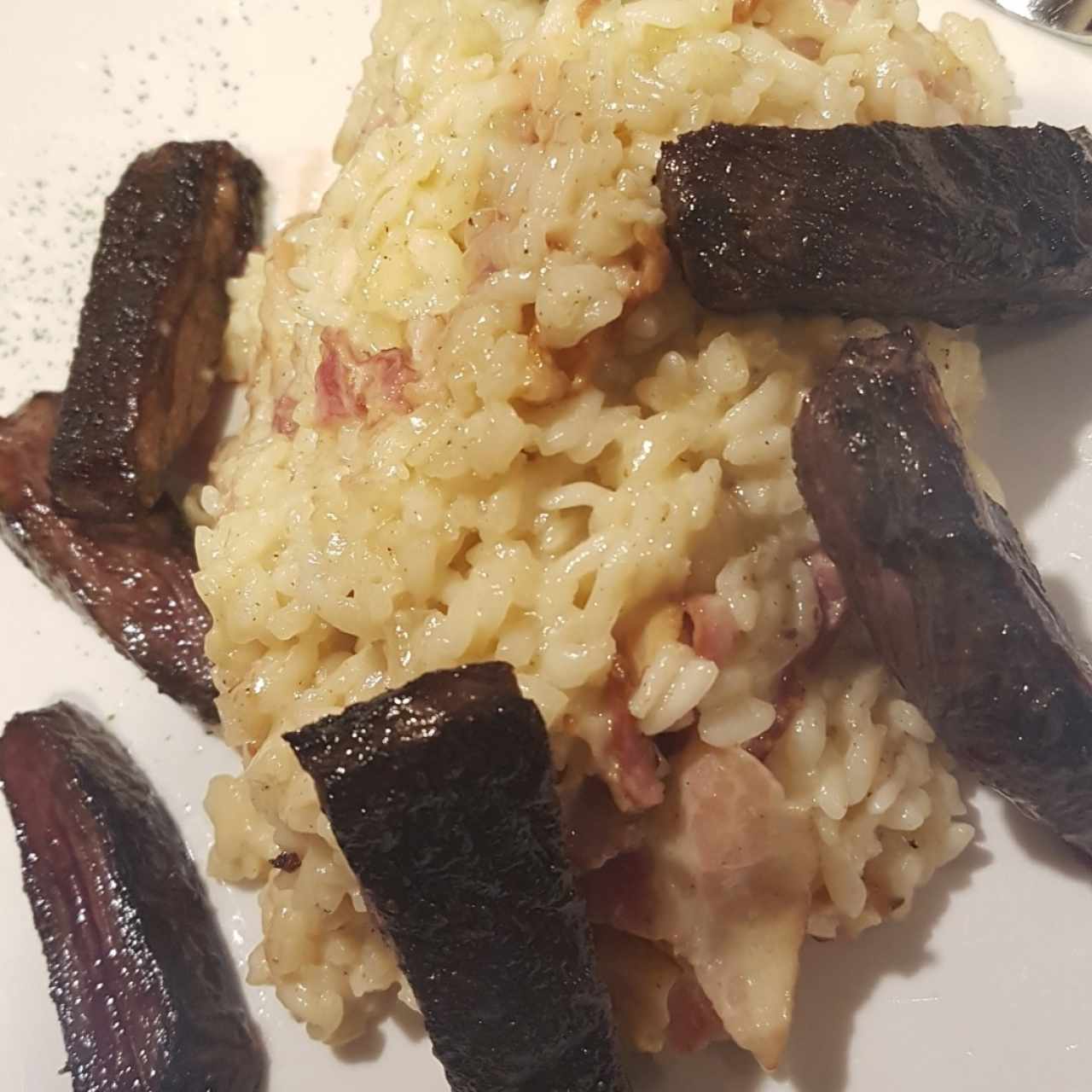 risotto con entraña