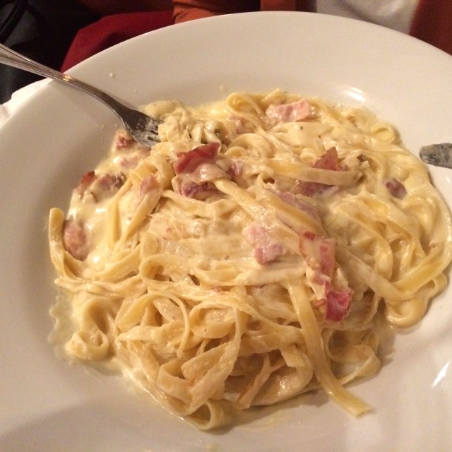 Pastas - Carbonara con tocino