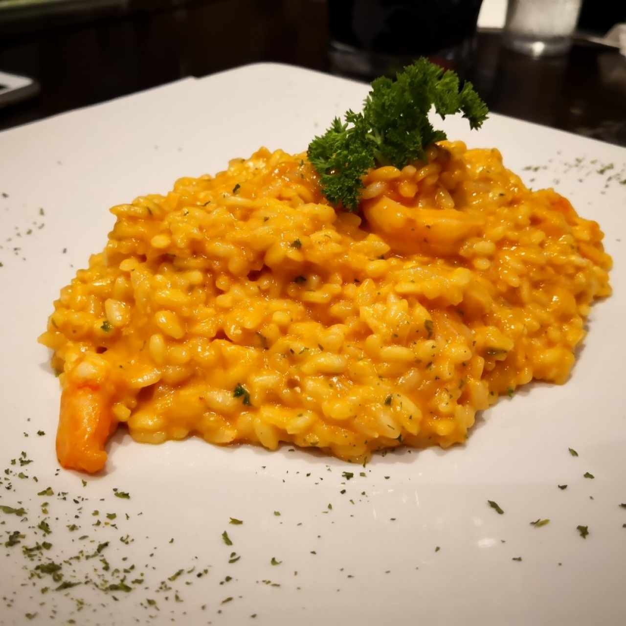 Risotto con Camarones