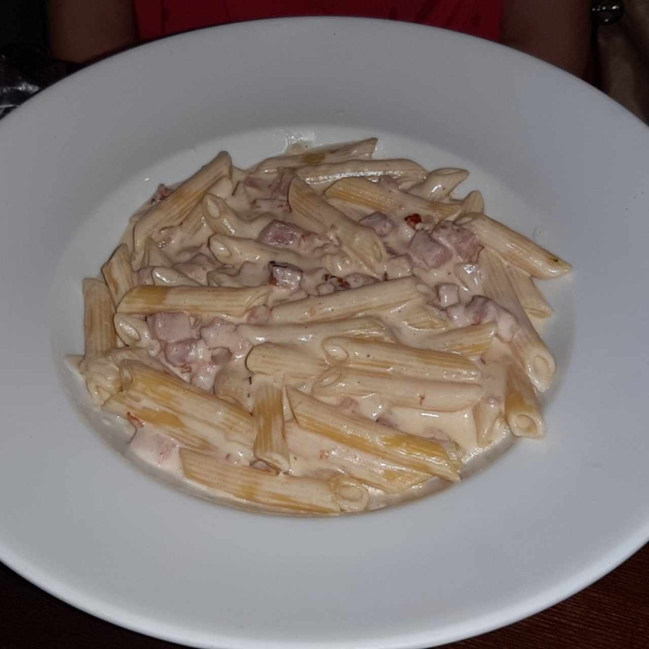 penne en salsa Alfredo