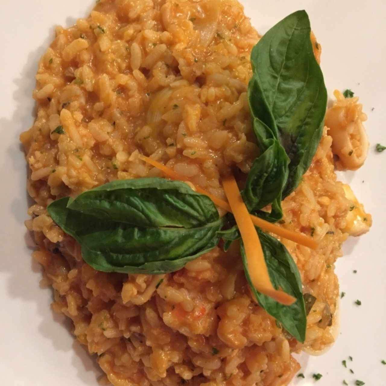 risotto con camarones