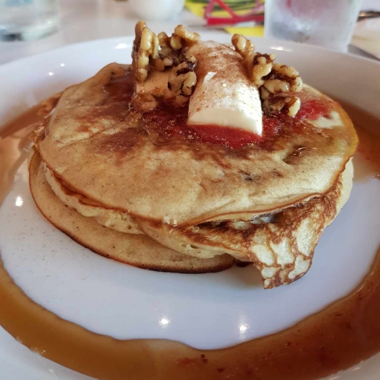 pancakes de banana y nueces