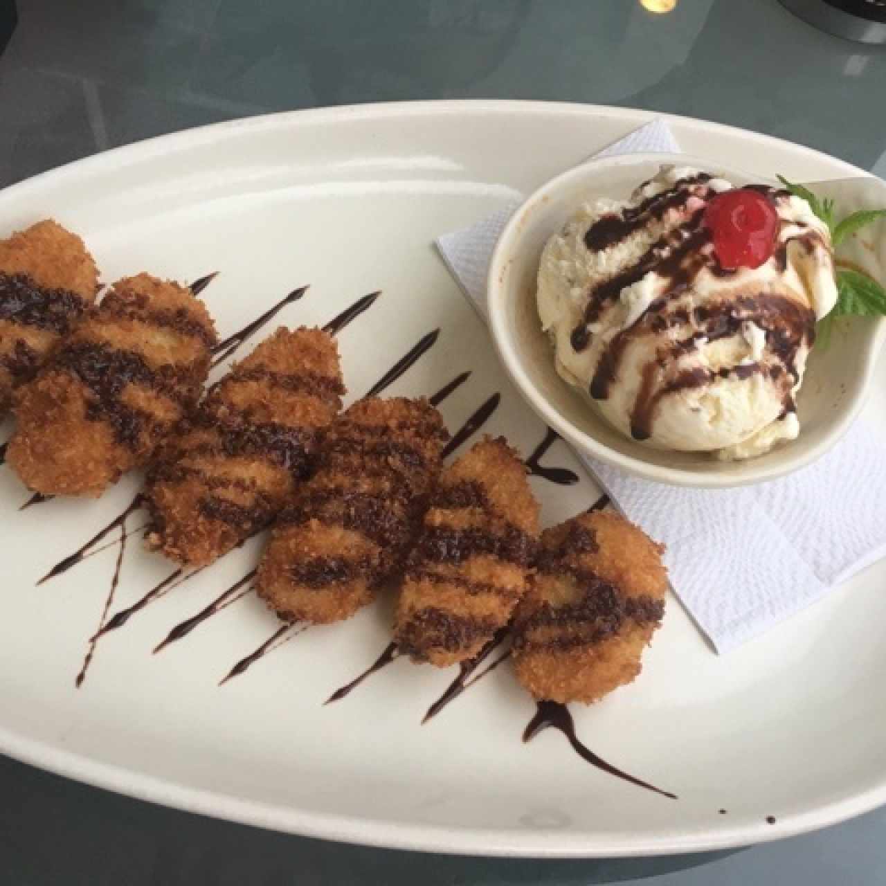 Postres - Banana tempura