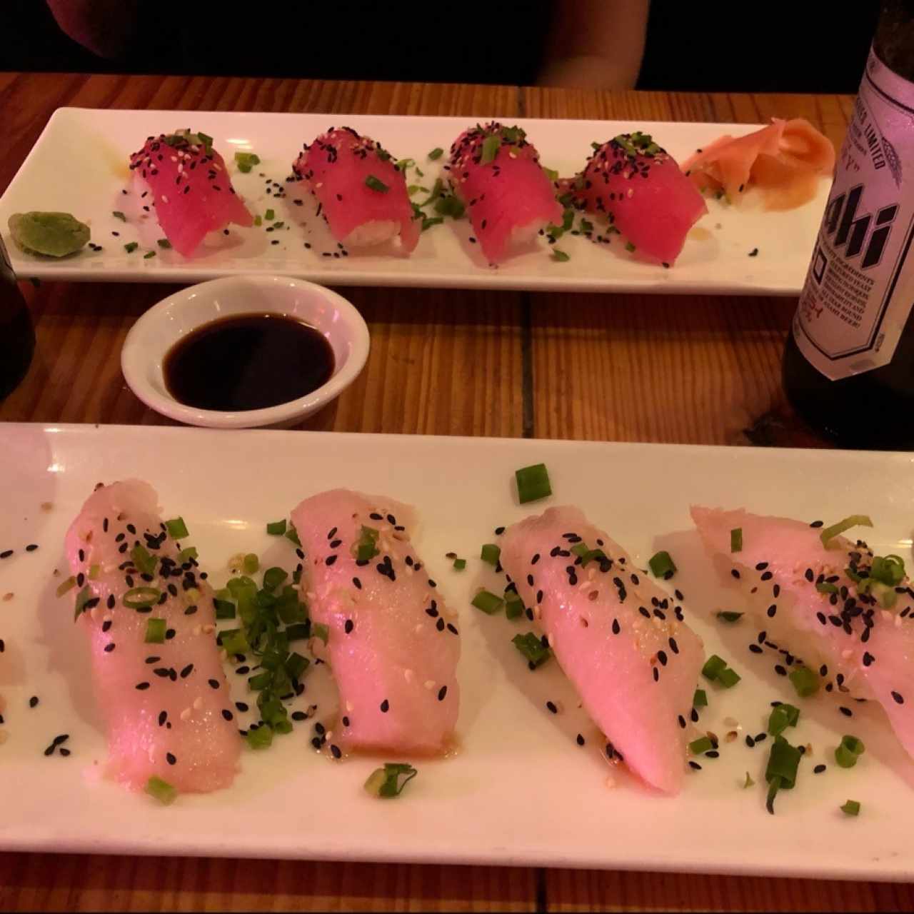 Hamachi y Tuna Nigiri