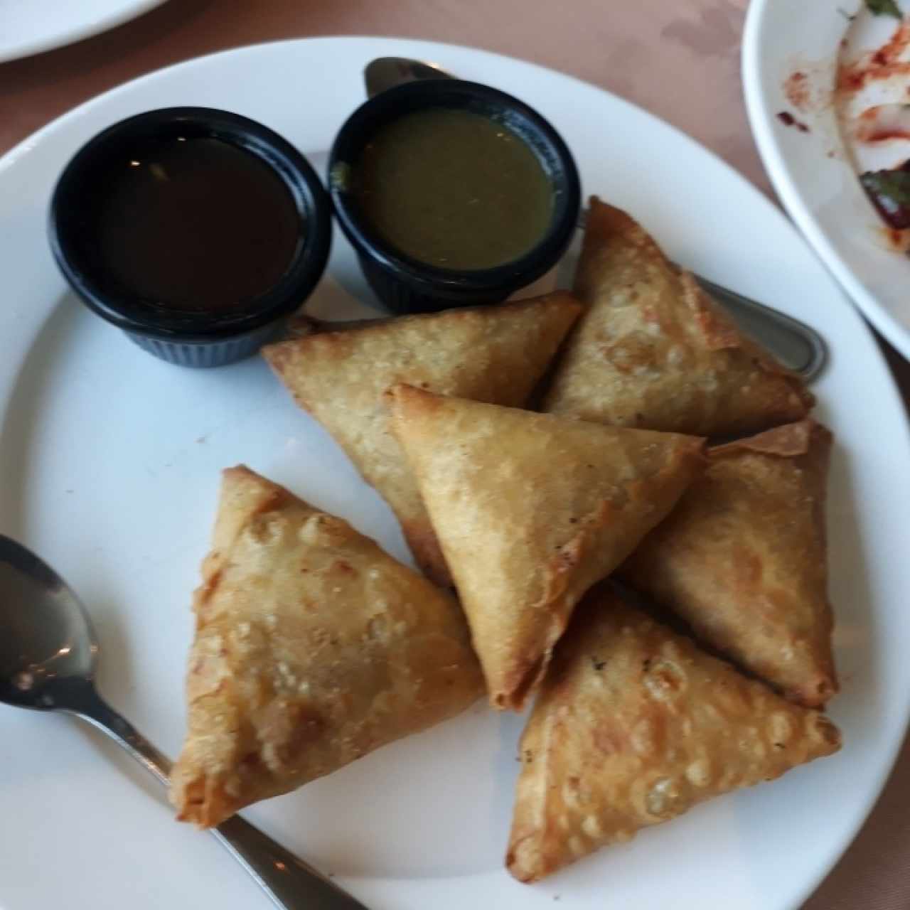 samosas con su salsa