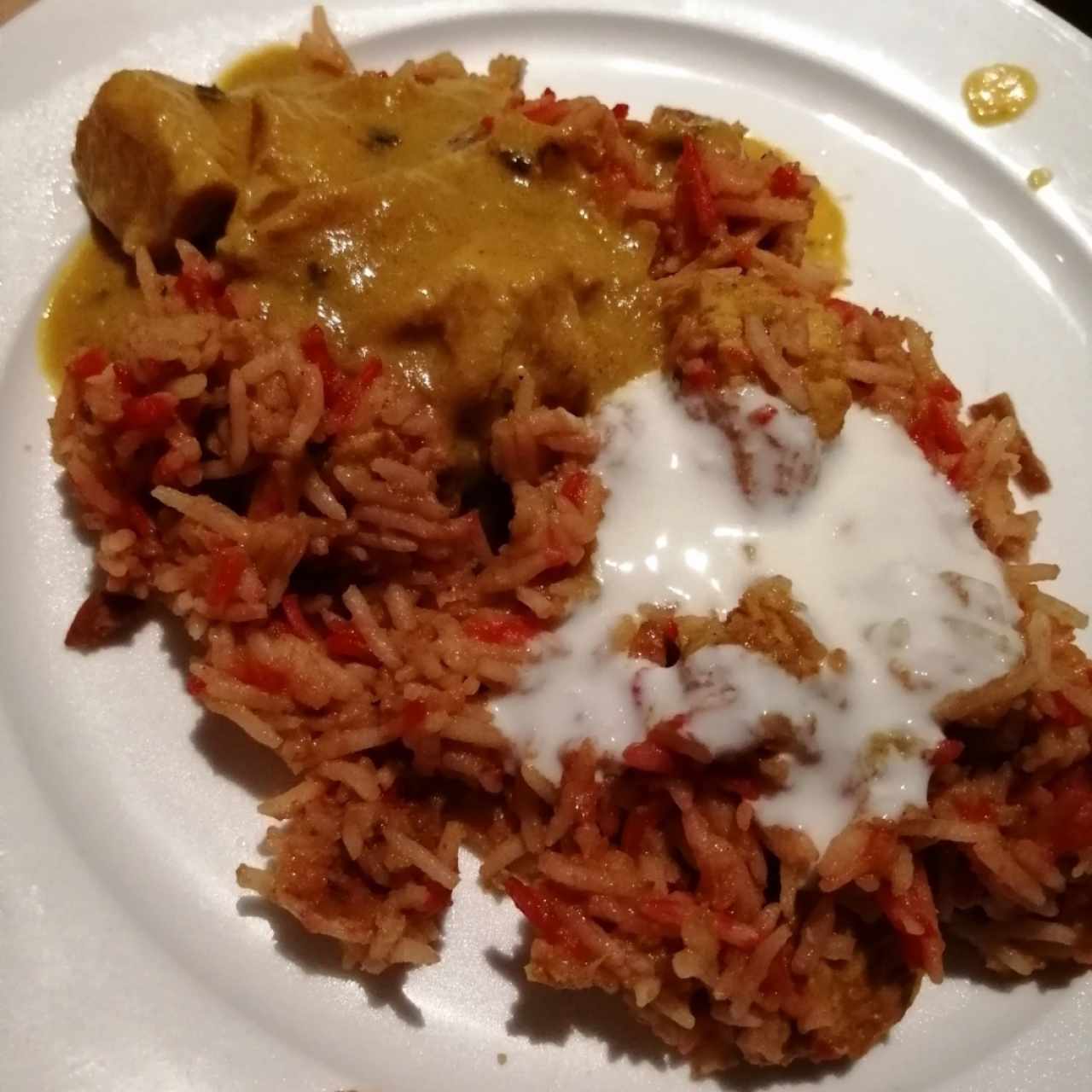 arroz biryani con pollo