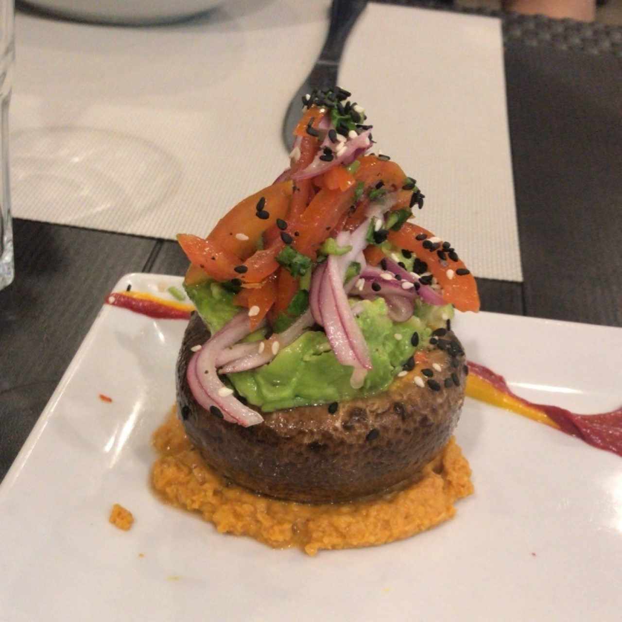 Portobello relleno.