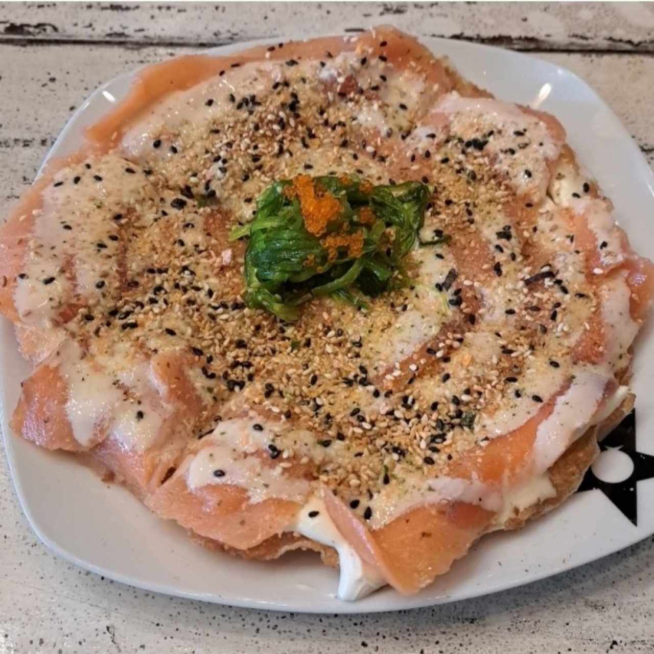 Pizza de Sushi de Salmón