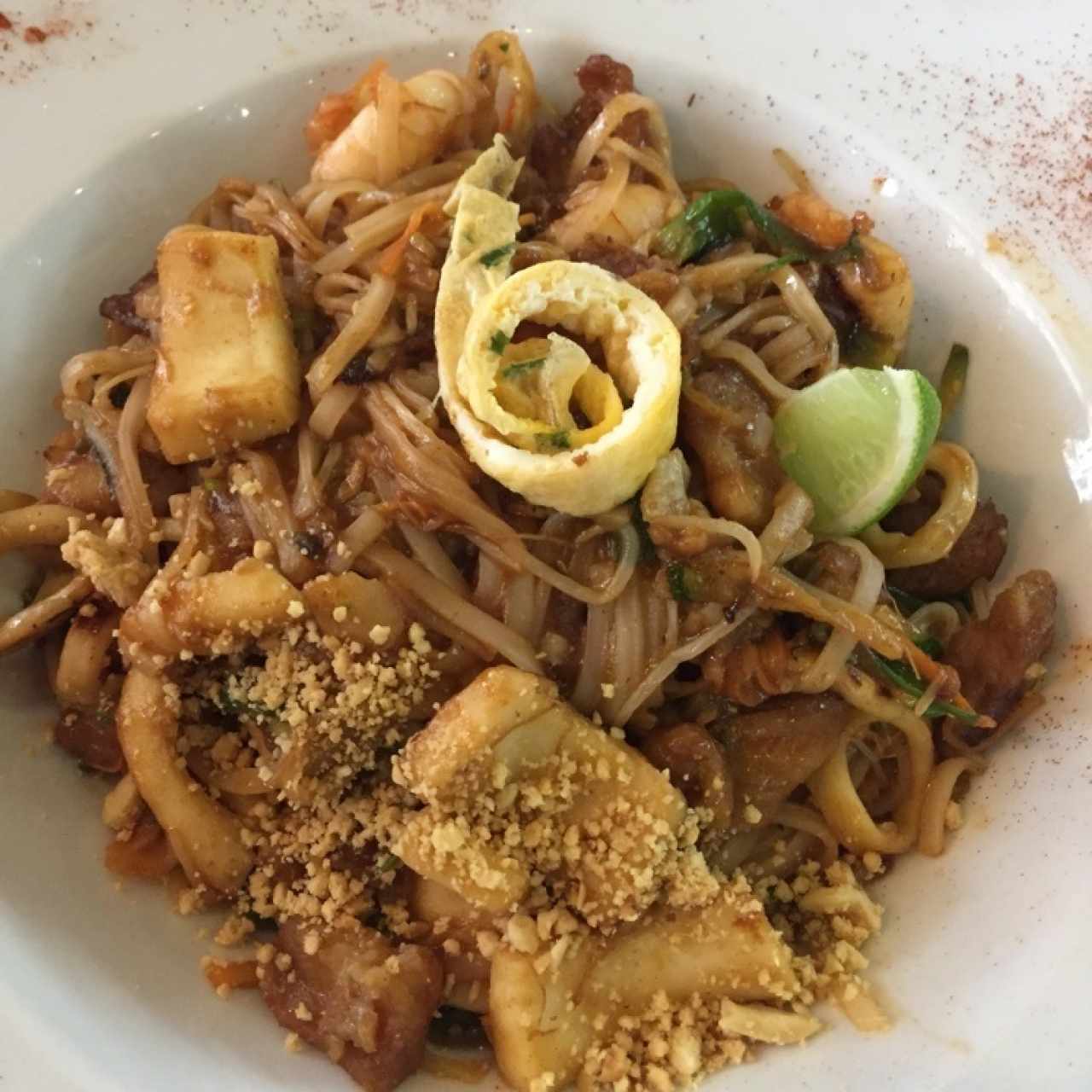 Pad thai de mariscos