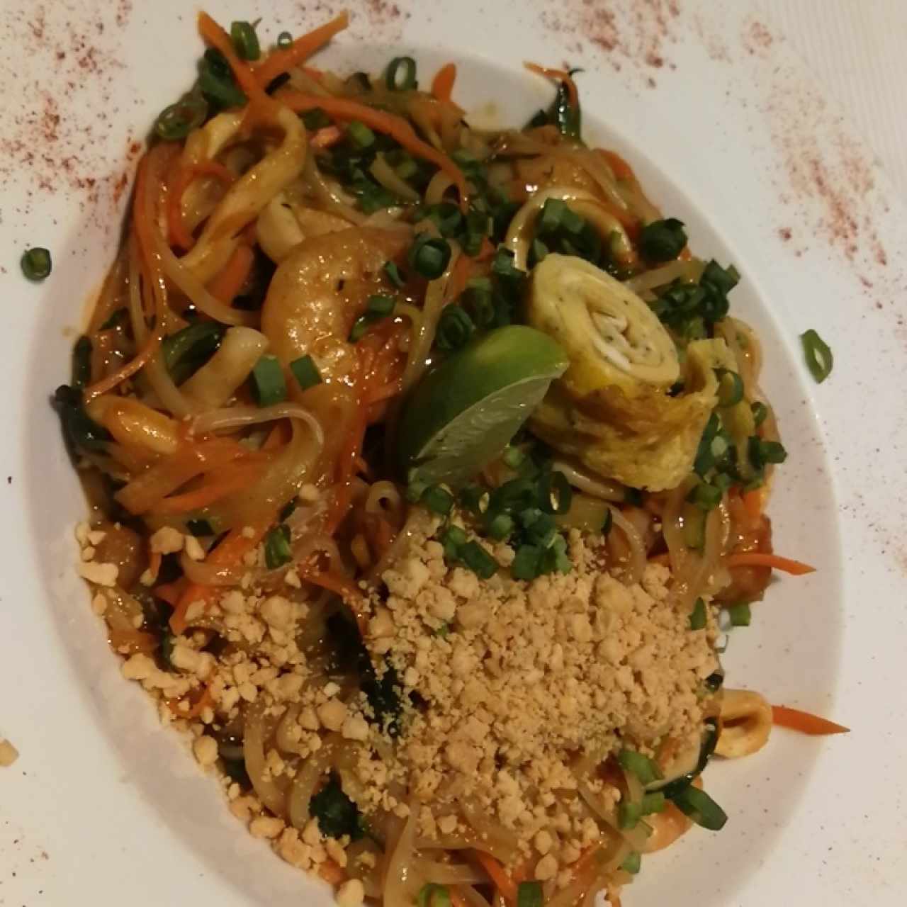 Pad thai de mariscos