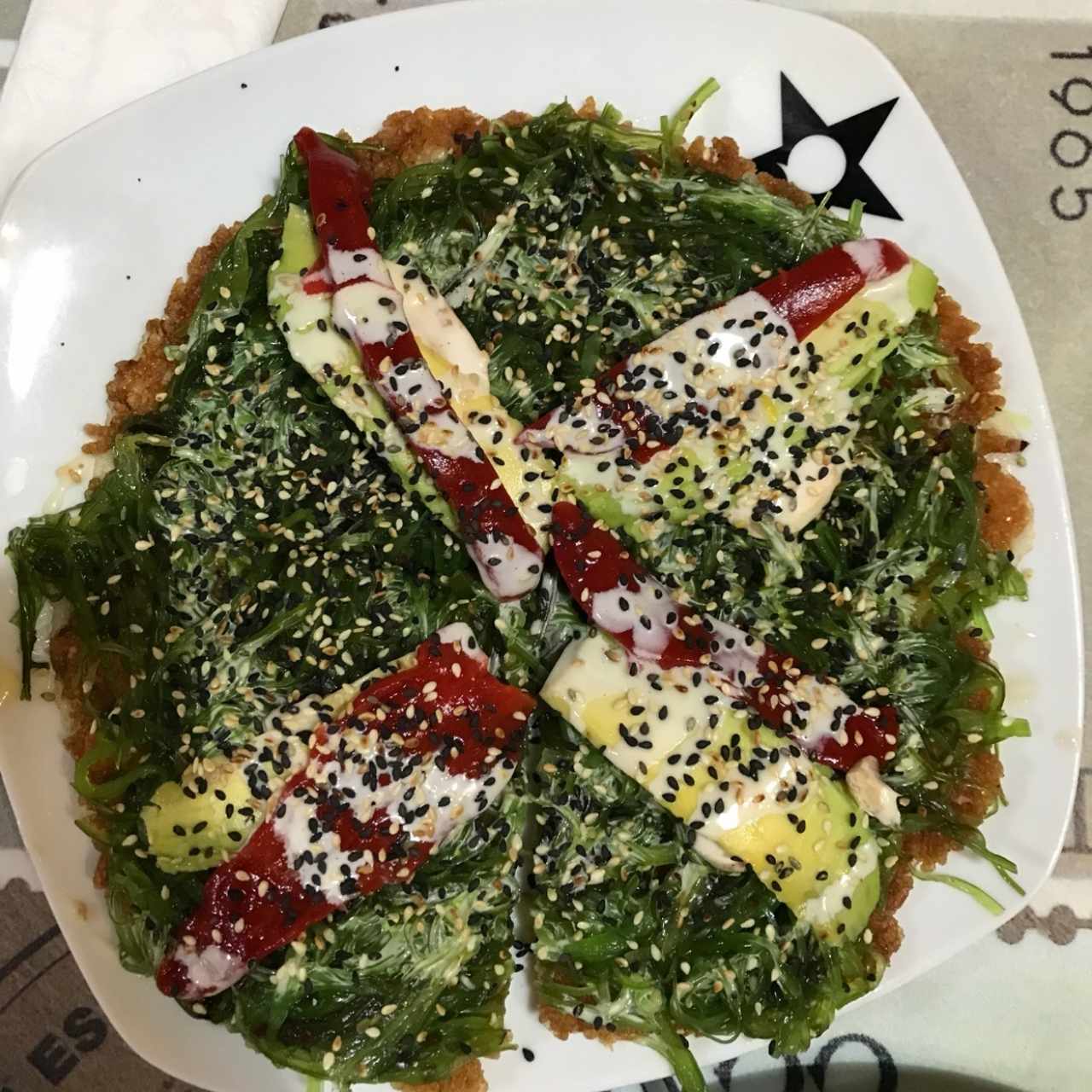 Pizza de Sushi de Vegetales