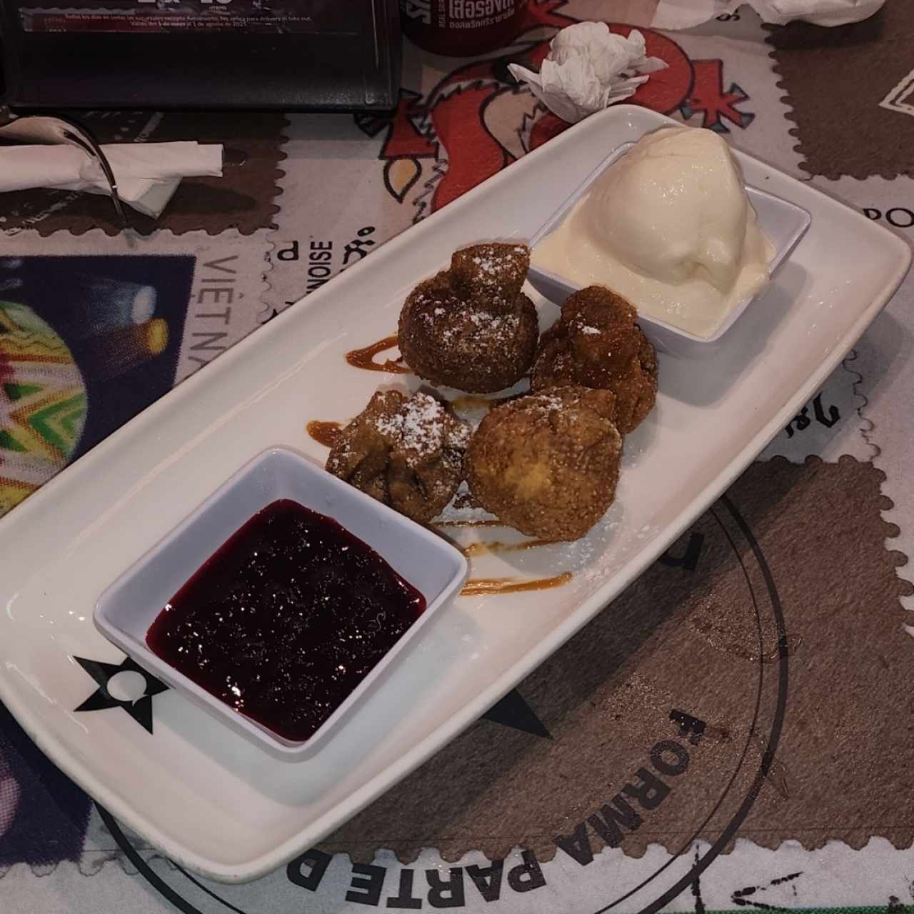Wanton de Queso y Dulce de Leche