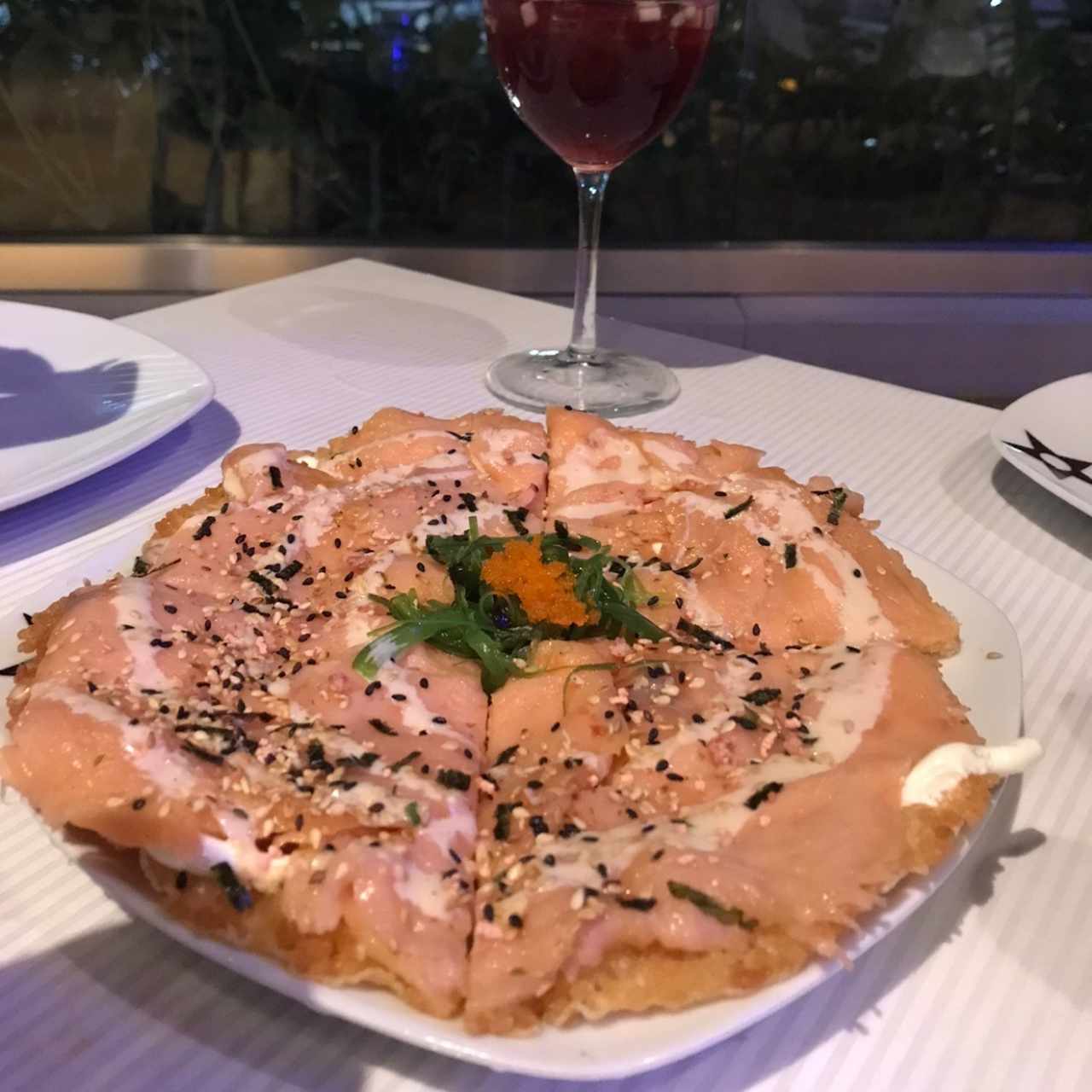 Pizza de Sushi de Salmón