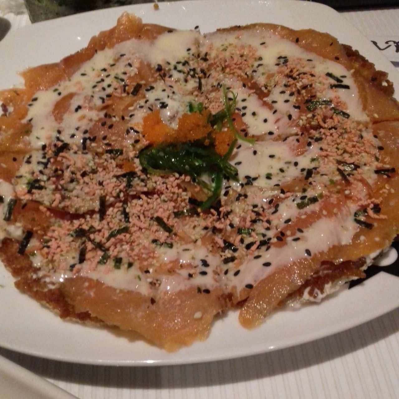 Pizza de salmón 