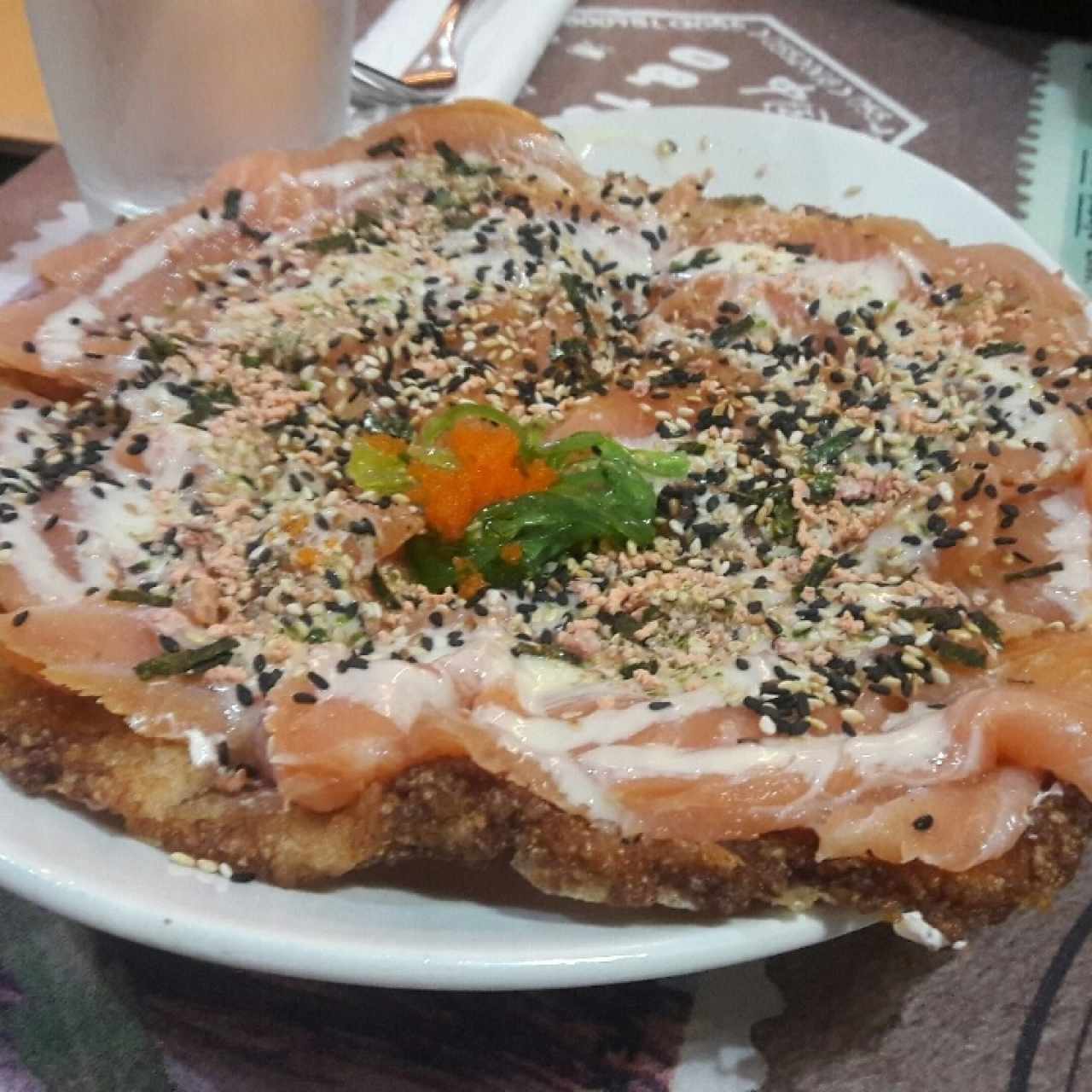 pizza de salmón