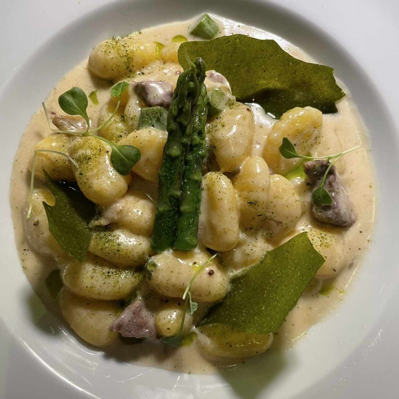 Gnocchi con Vitello e Asparagi