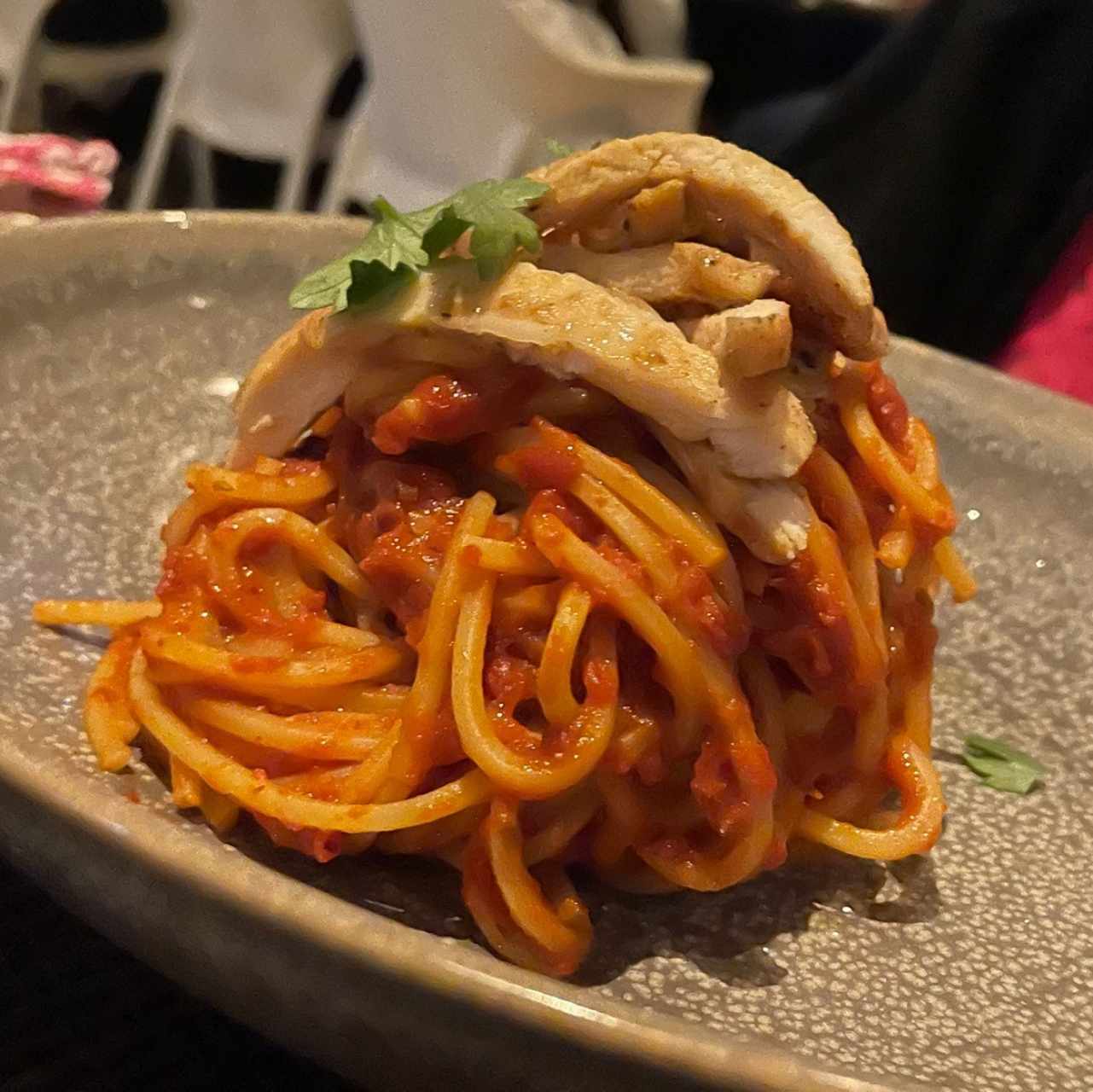 Pasta Pomodoro con Pollo