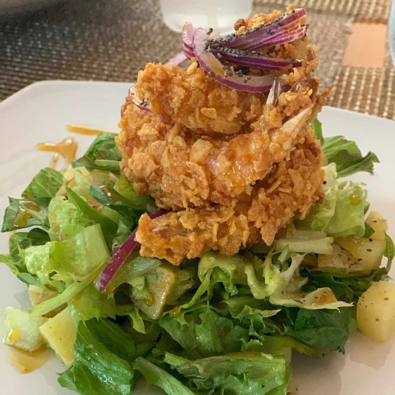 Ensalada con langostinos 