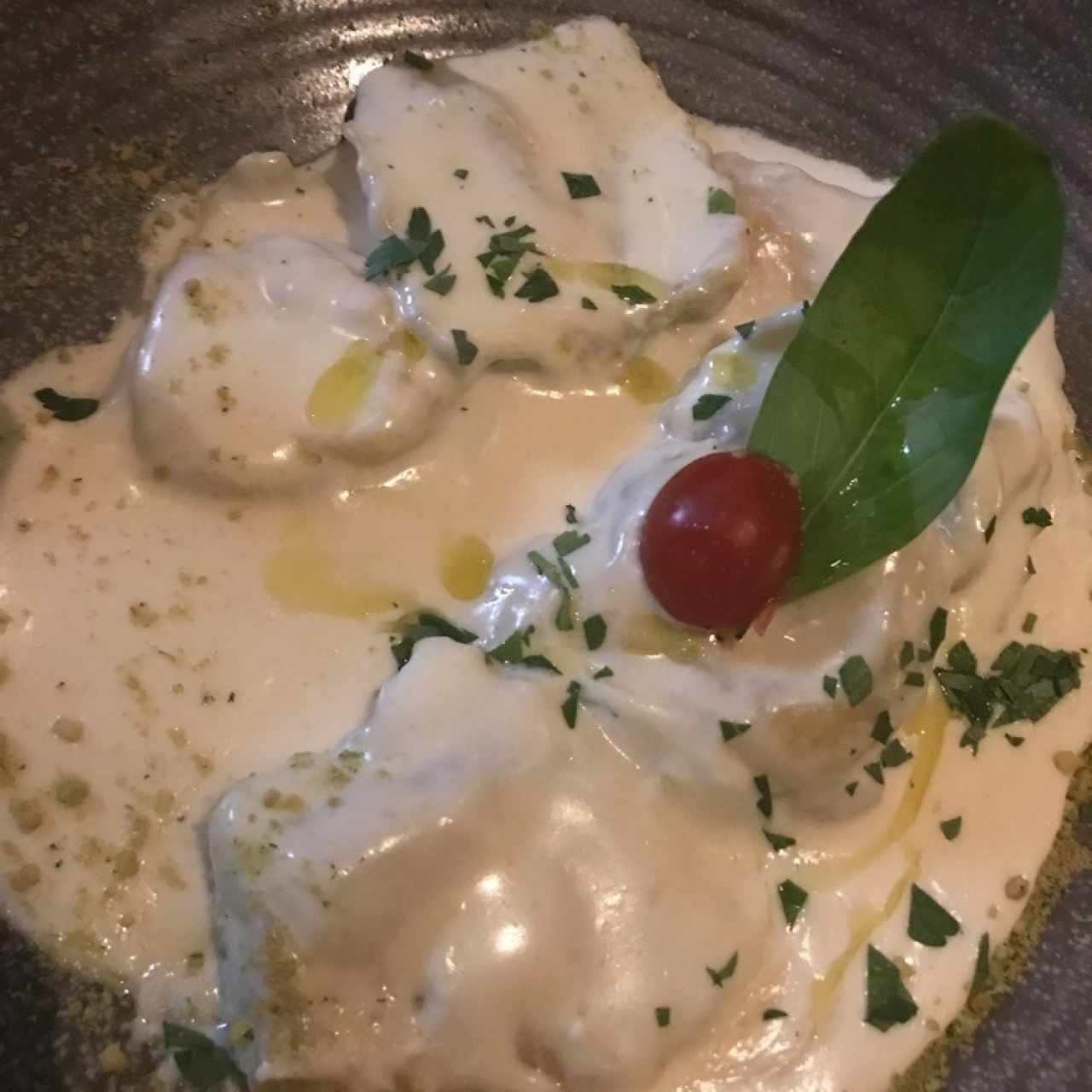 raviollis de espinaca y ricotta