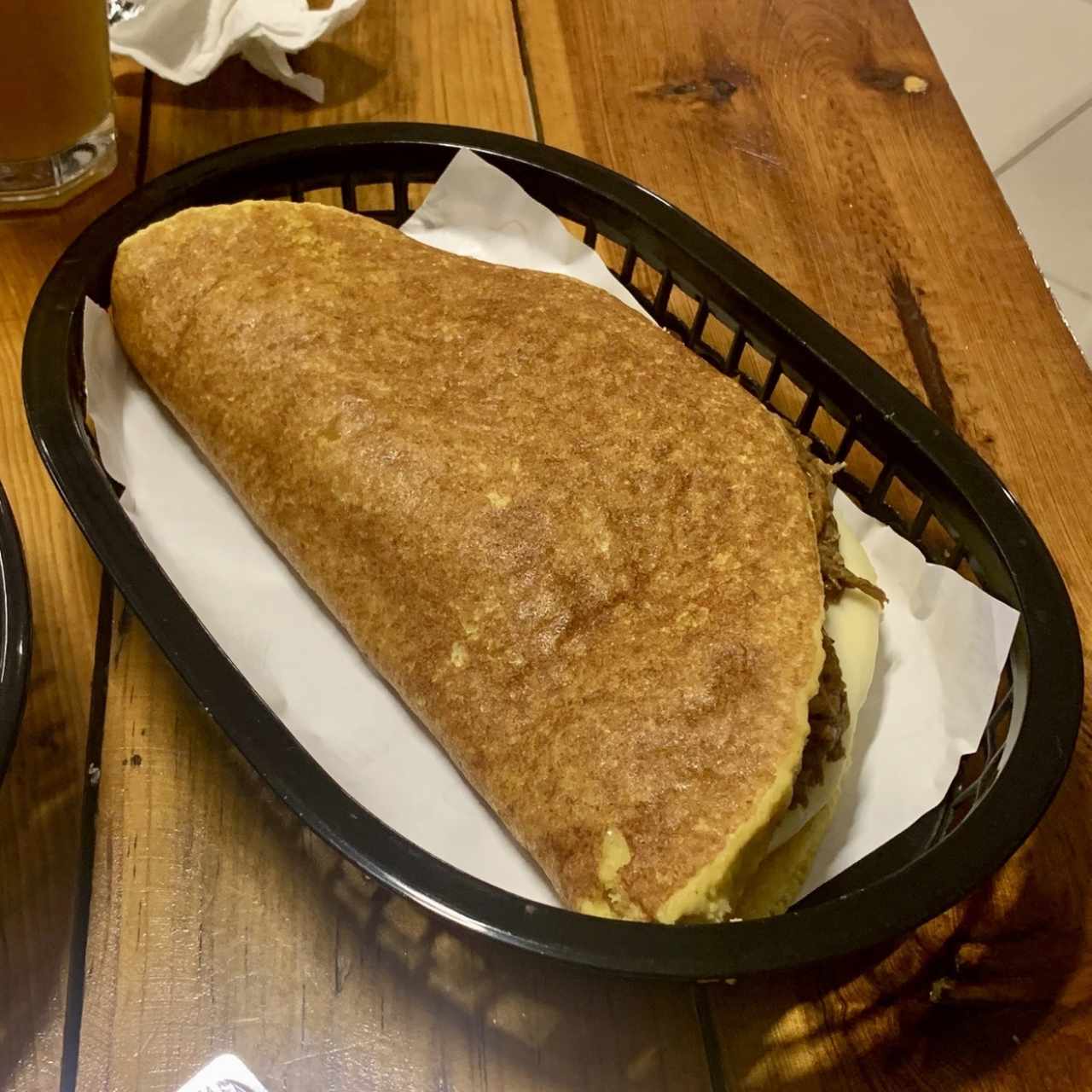 cachapa de Carne Mechada