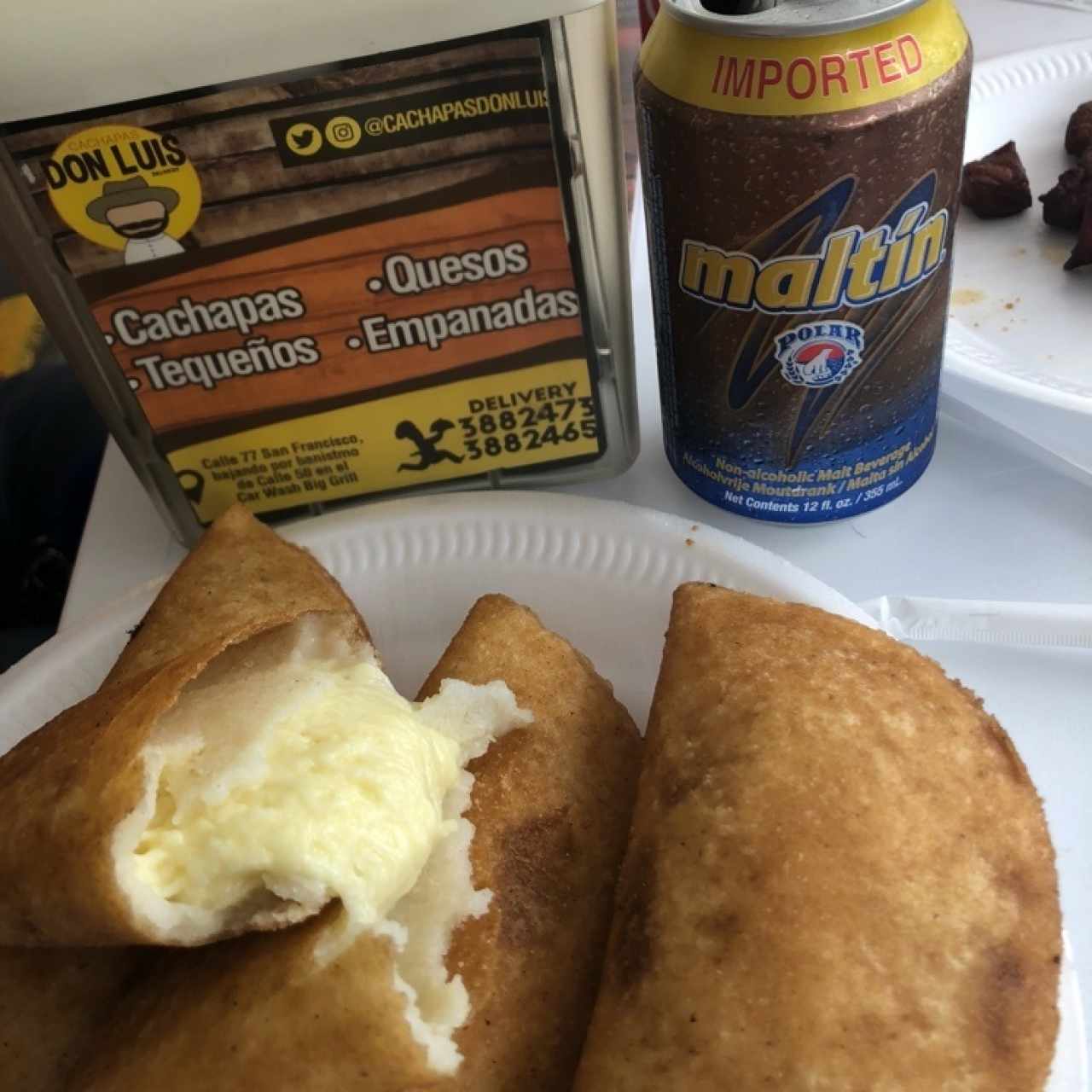 empanadas de queso con malta polar 👌🏻