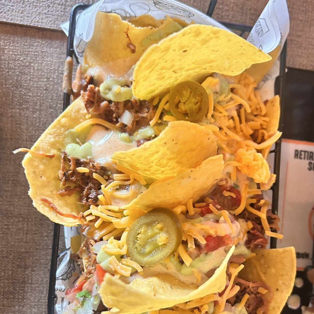Nachos pulked pork