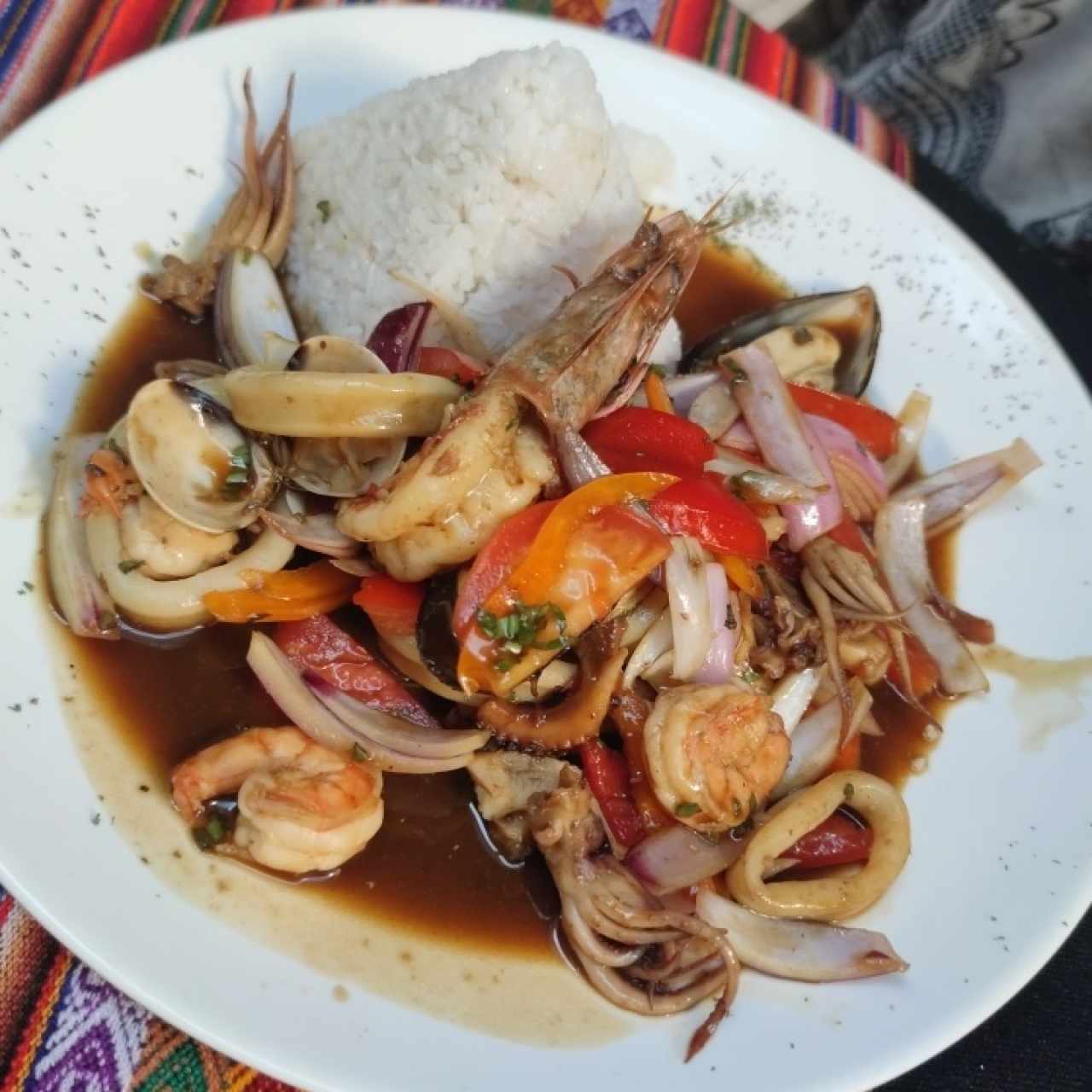 Mariscos Salteados