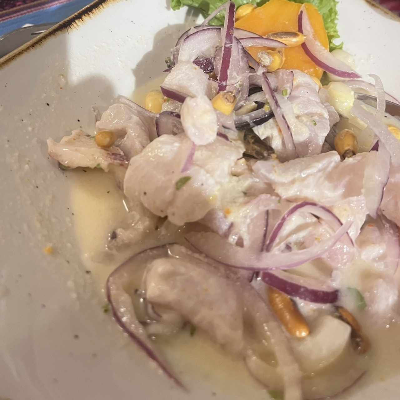 Ceviche a las Tres Cremas