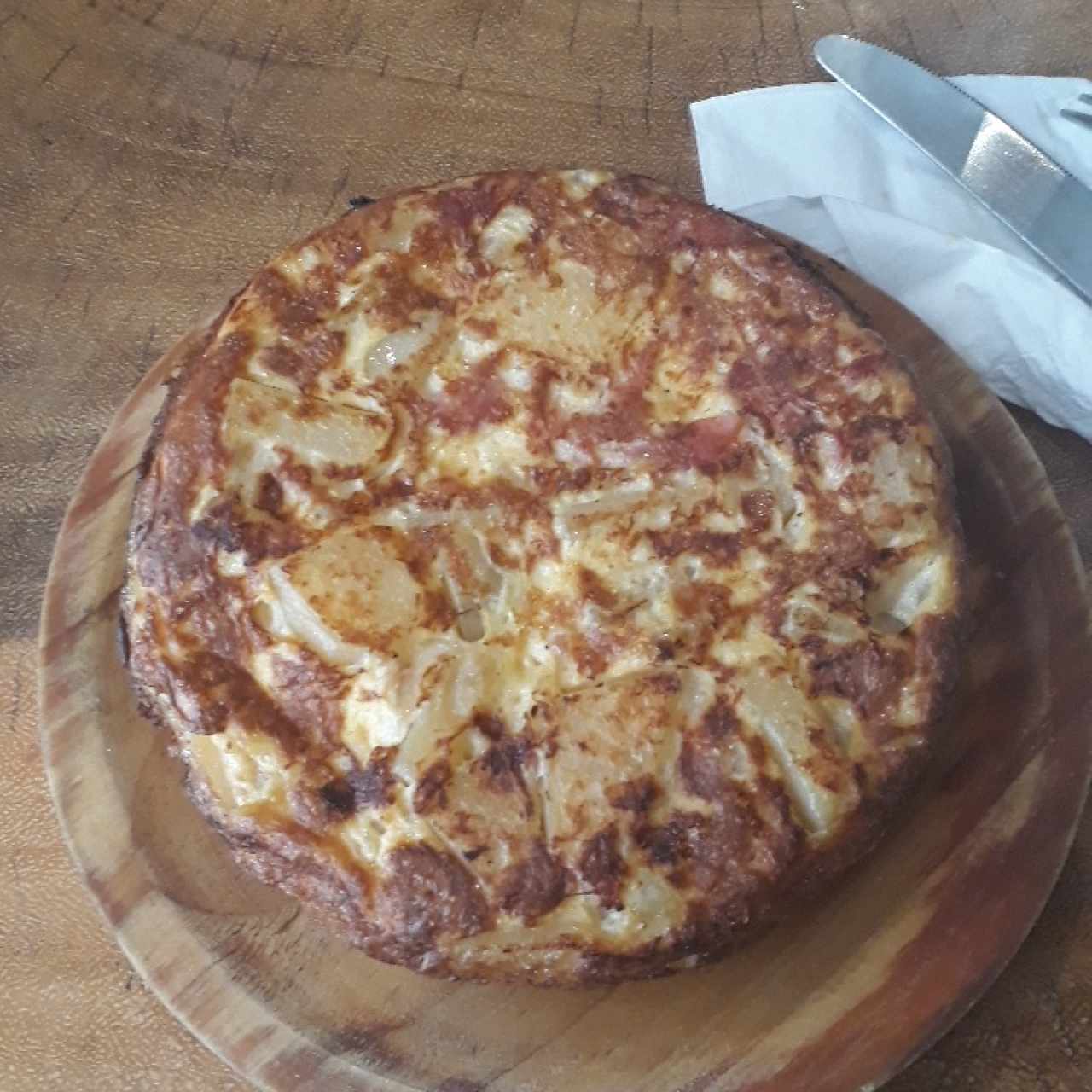 Tortilla española con jamón Serrano